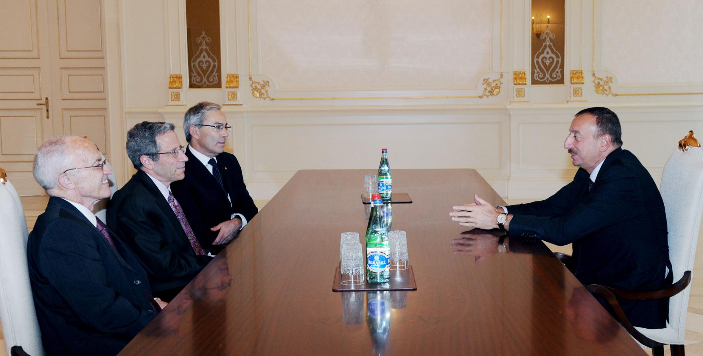 Ilham Aliyev received Nobel Prize laureates Eric Maskin, Finn Erling Kydland and Christopher Pissarides