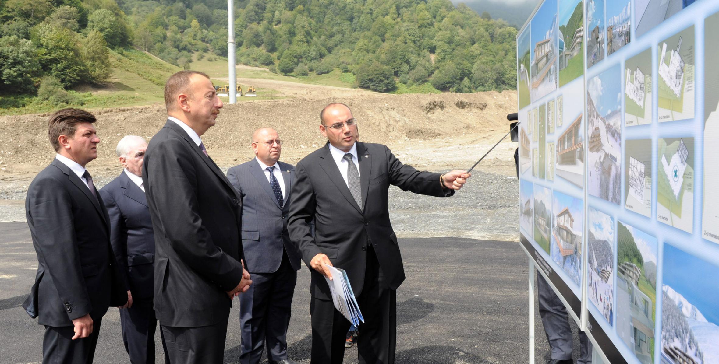 Ильхам Алиев ознакомился с ходом работ в строящемся в Габале горнолыжном комплексе летне-зимнего отдыха «Туфан»