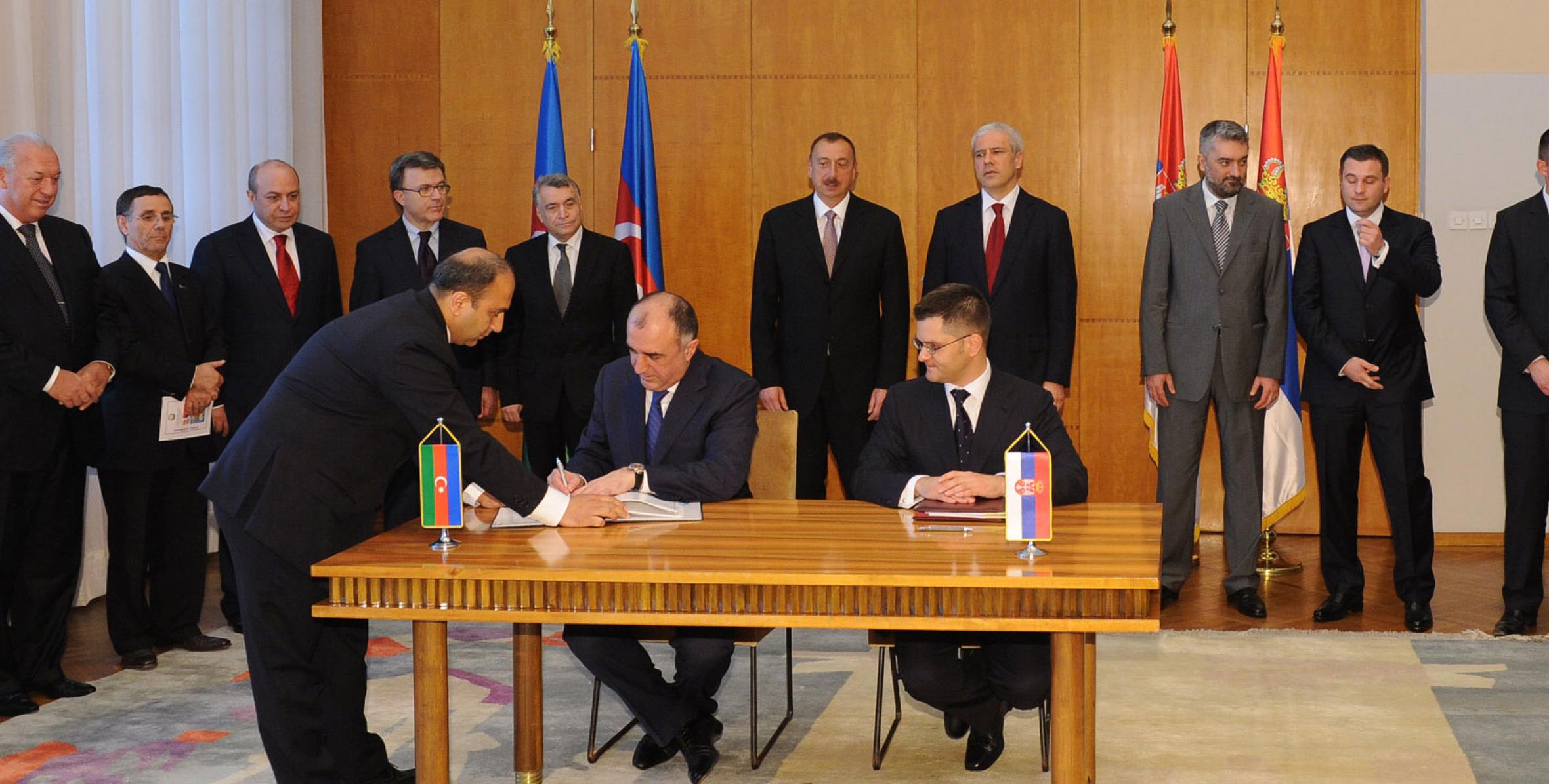 Подписаны азербайджано-сербские документы