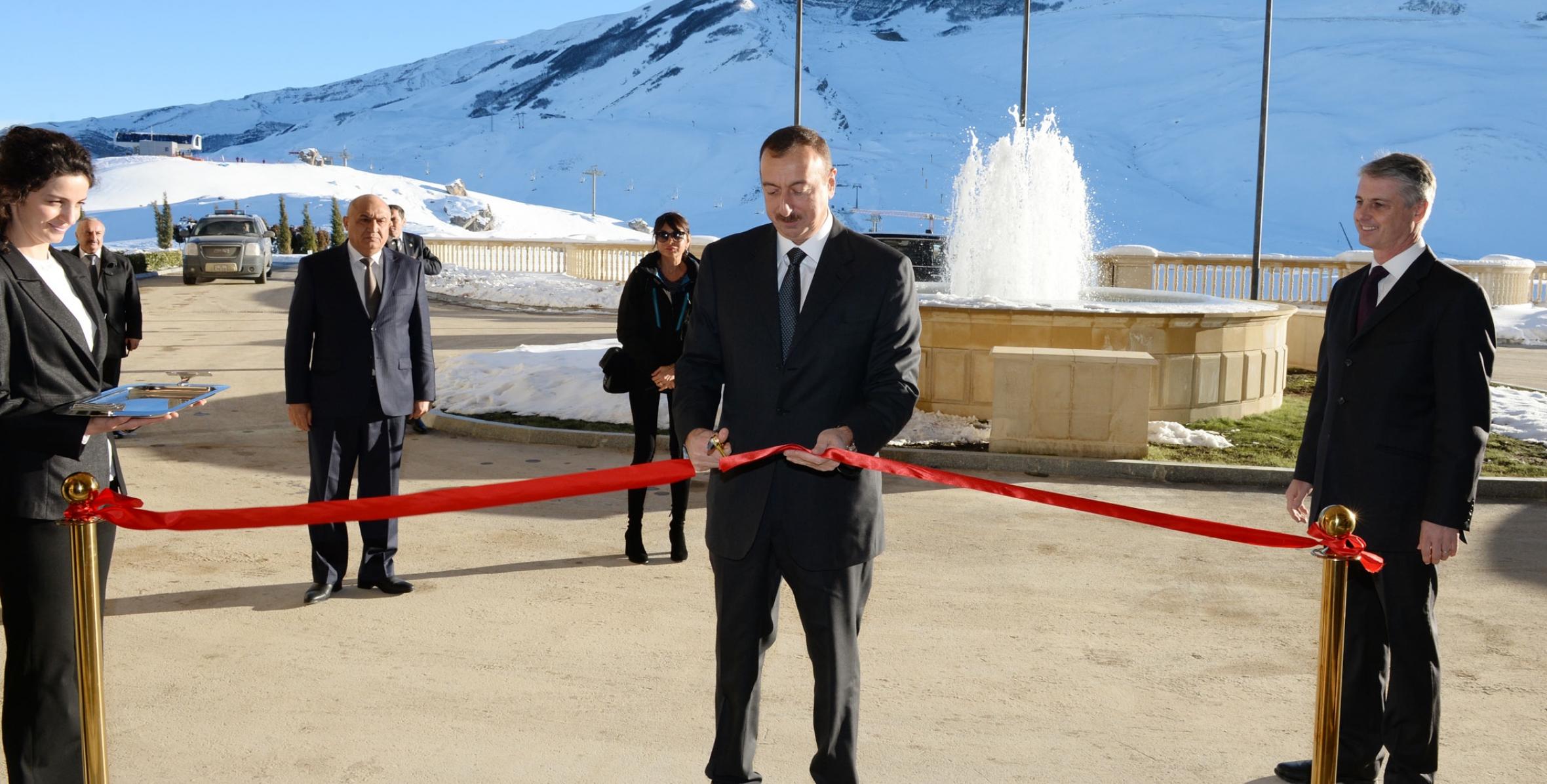 Ильхам Алиев в Гусаре принял участие в открытии  отелей «Şahdağ», «Pik Palas» и церемонии, посвященной  спортивным результатам 2013 года
