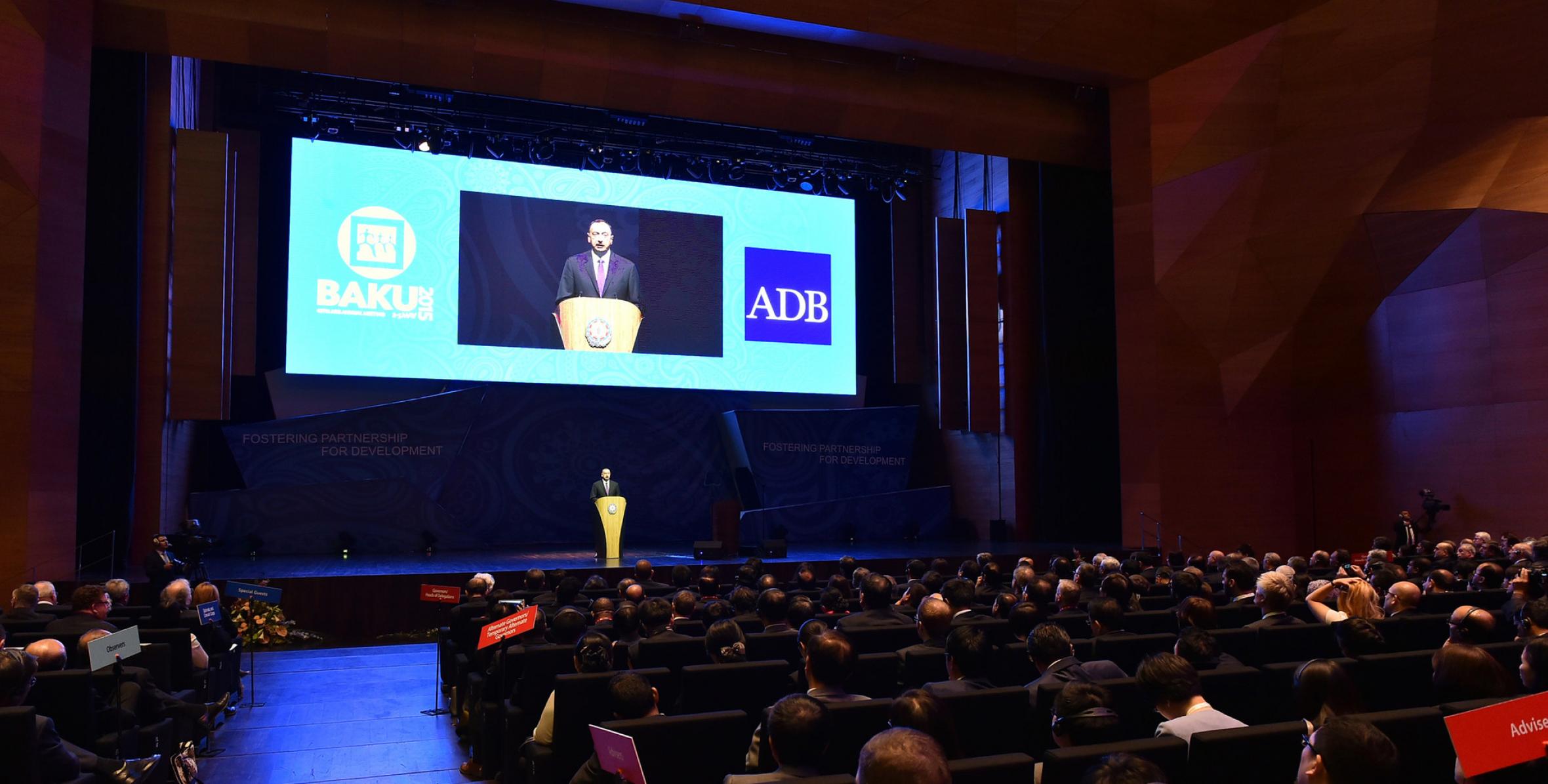 Речь Ильхама Алиева на официальном открытии 48-го ежегодного заседания Совета руководителей Азиатского банка развития