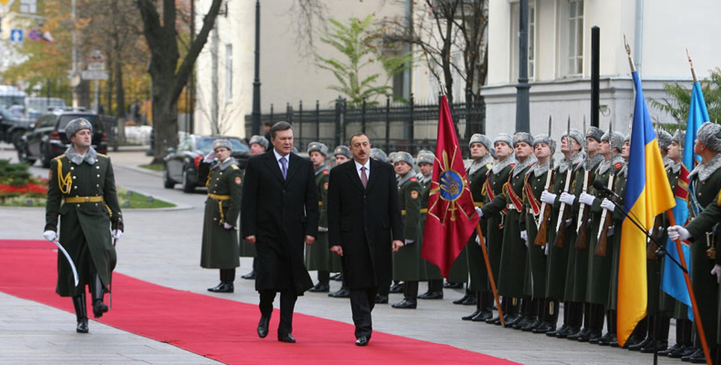 Official welcoming ceremony of Ilham Aliyev took place in Kiev