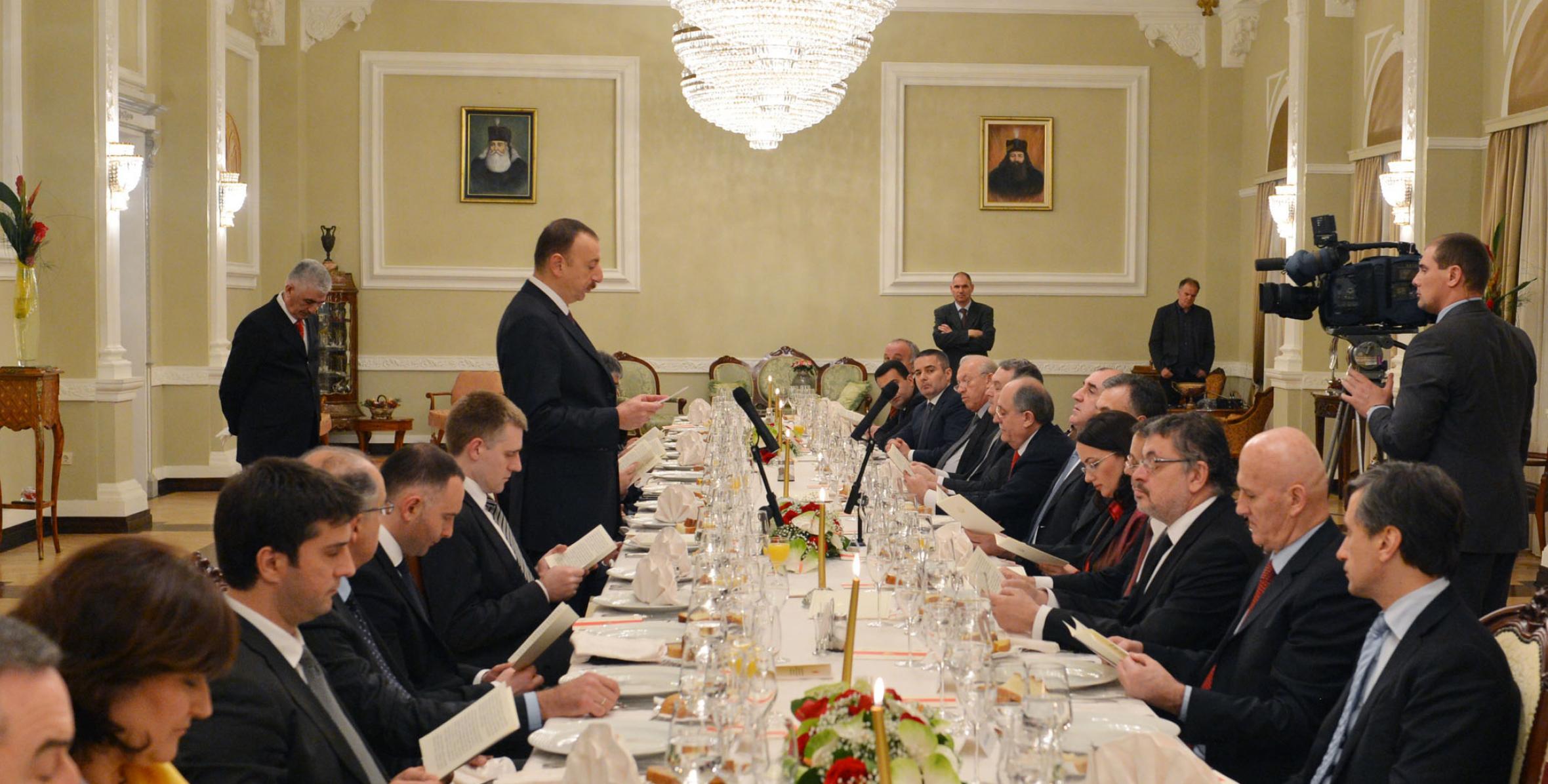 Official reception was hosted in honor of Ilham Aliyev