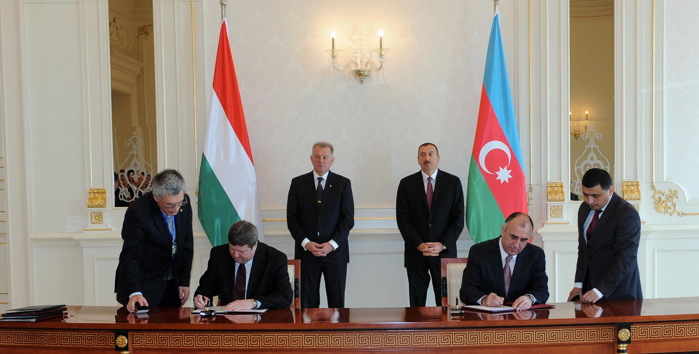Состоялась церемония подписания азербайджано-венгерских документов