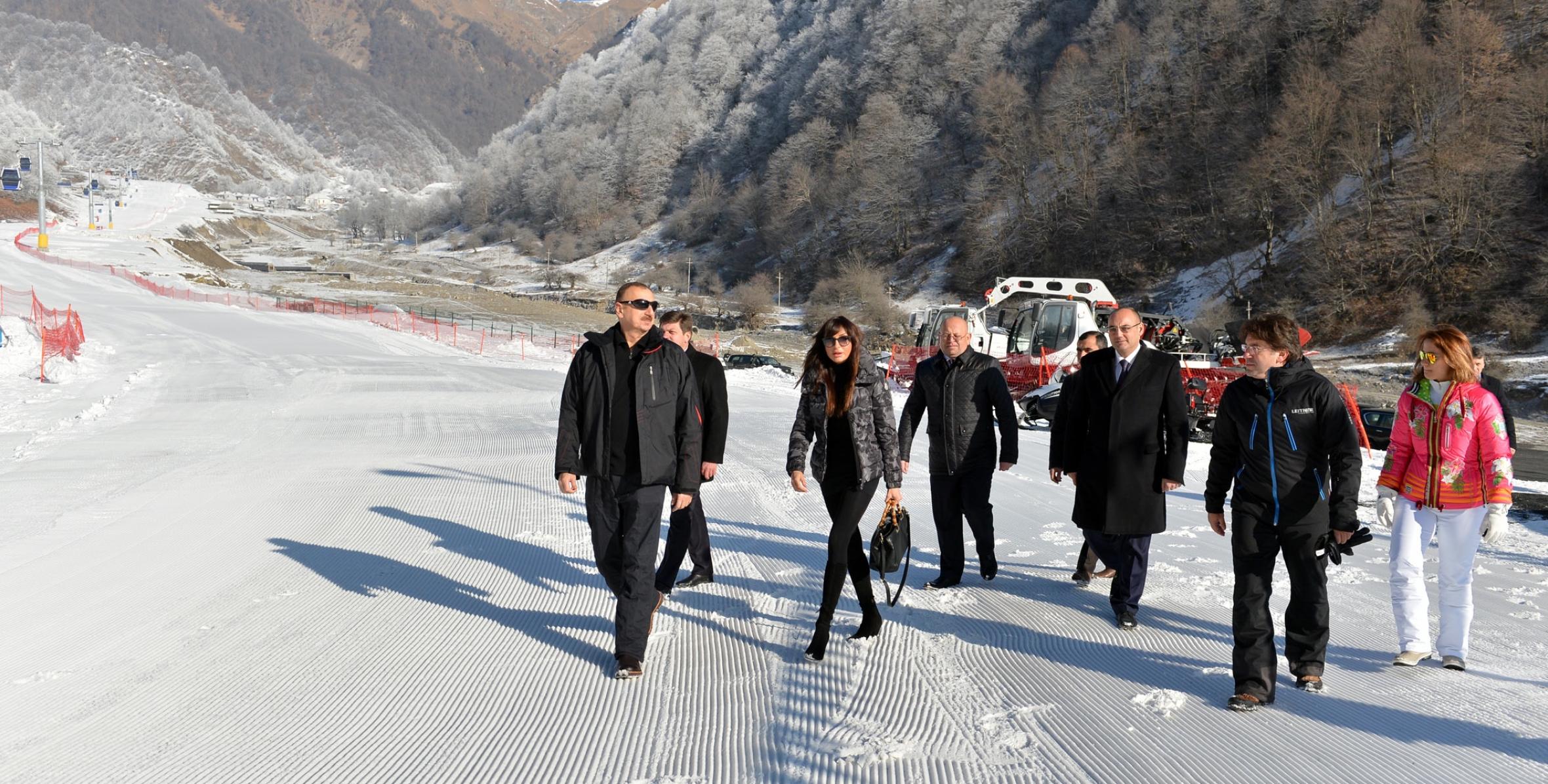 Ильхам Алиев принял участие в церемонии открытия первой очереди горнолыжного комплекса летне-зимнего отдыха «Туфан» в Габале