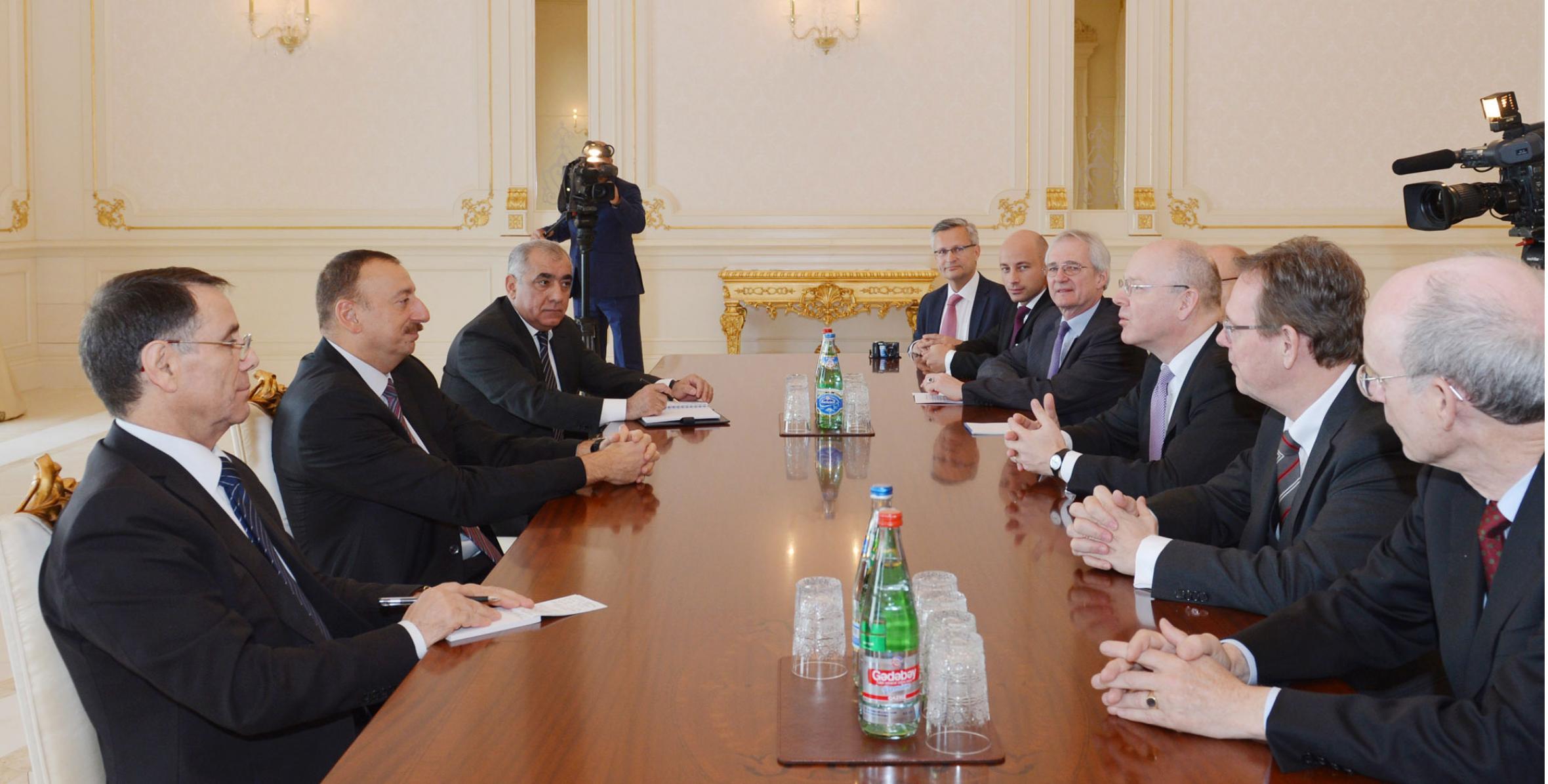 Ilham Aliyev received a delegation led by the Chairman of the Board of Managing Directors of the “Commerzbank AG” bank