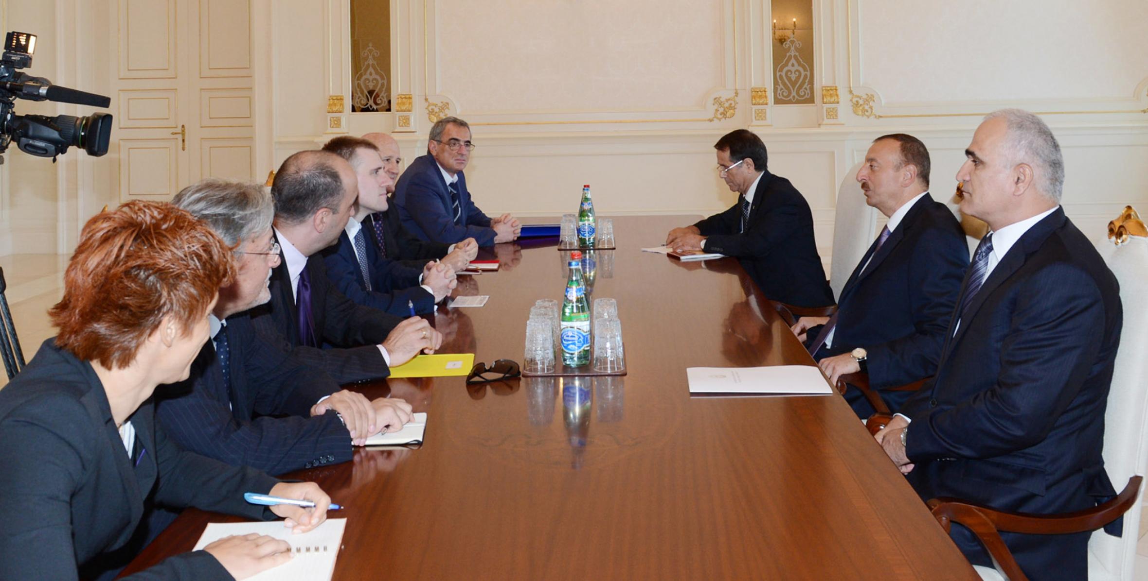 Ilham Aliyev received a delegation led by the Prime Minister of Montenegro