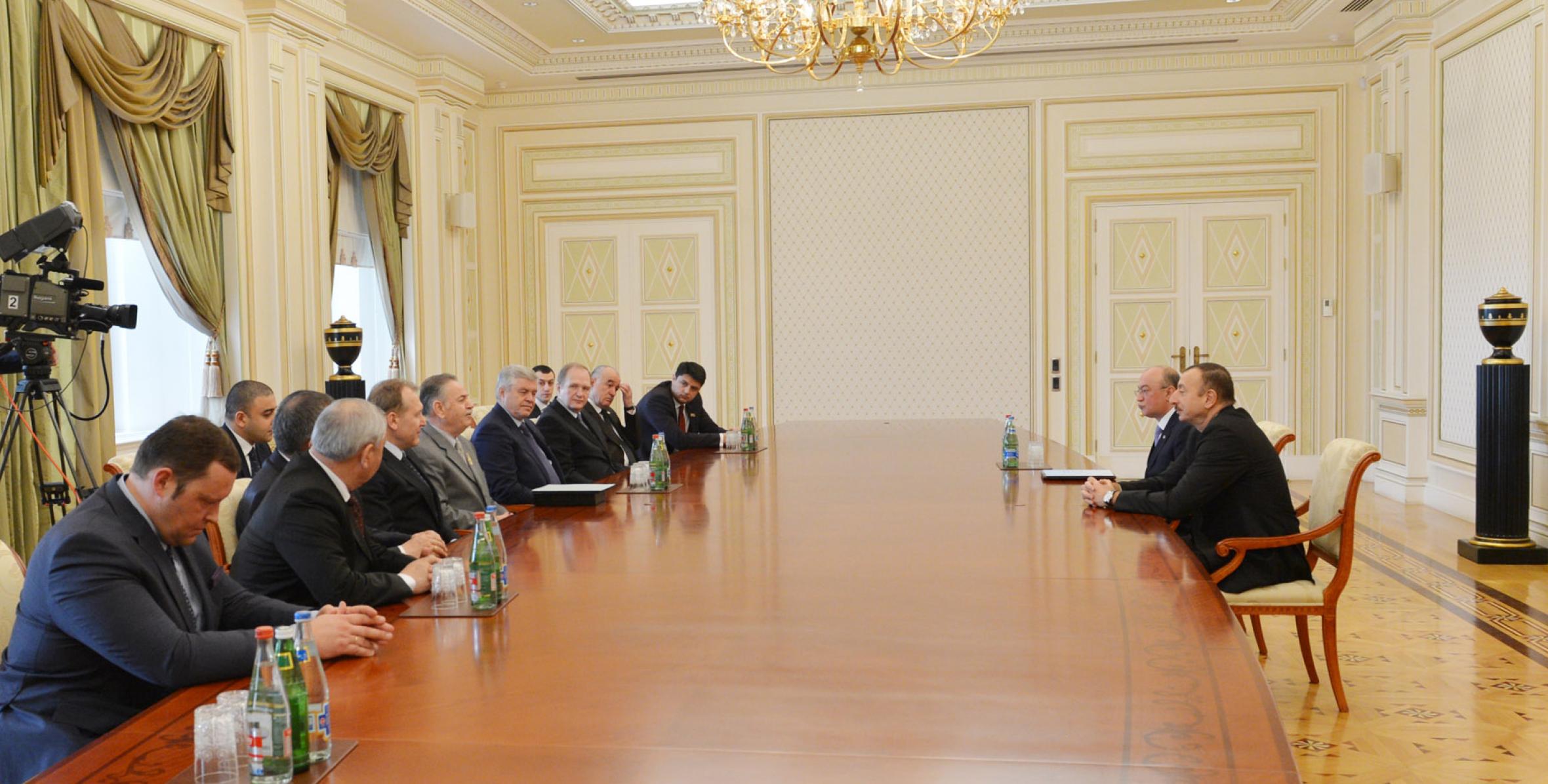 Ilham Aliyev received participants in an international conference