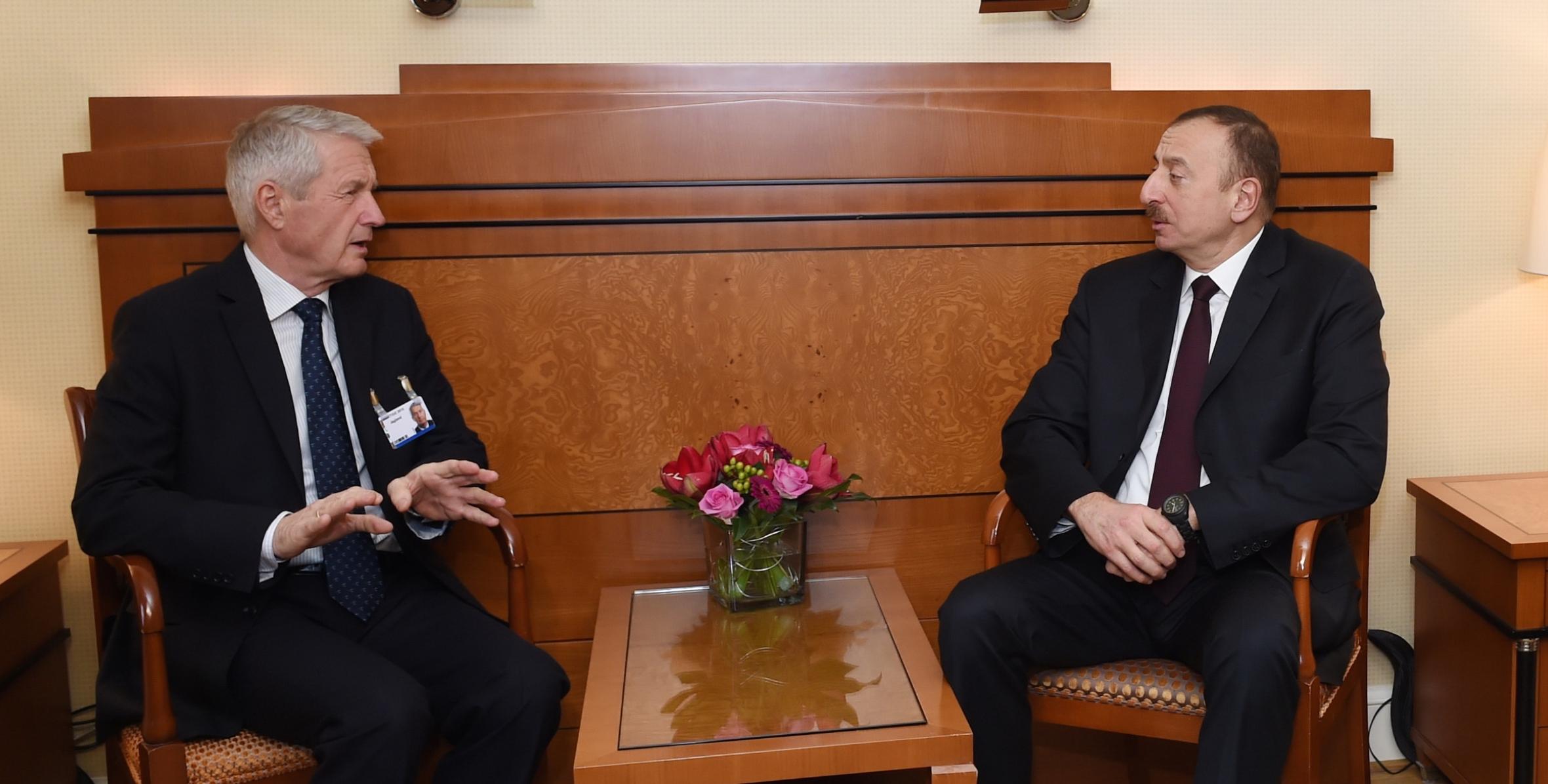 Ильхам Алиев встретился в Мюнхене с генеральным секретарем Совета Европы Торбьерном Ягландом