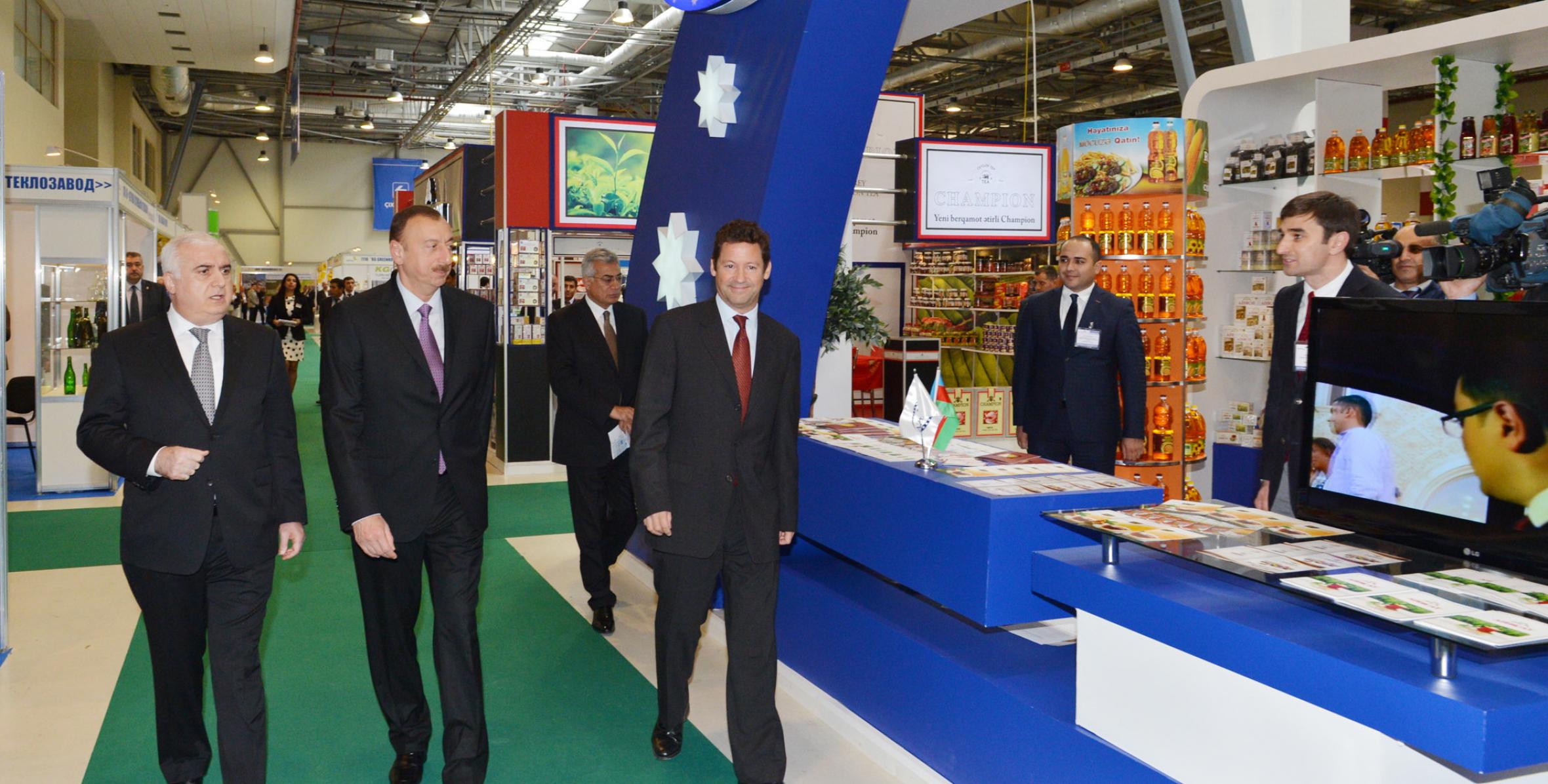 Ilham Aliyev reviewed the 19th Azerbaijan International Food Industry Exhibition and the 7th Azerbaijan International Agricultural Exhibition