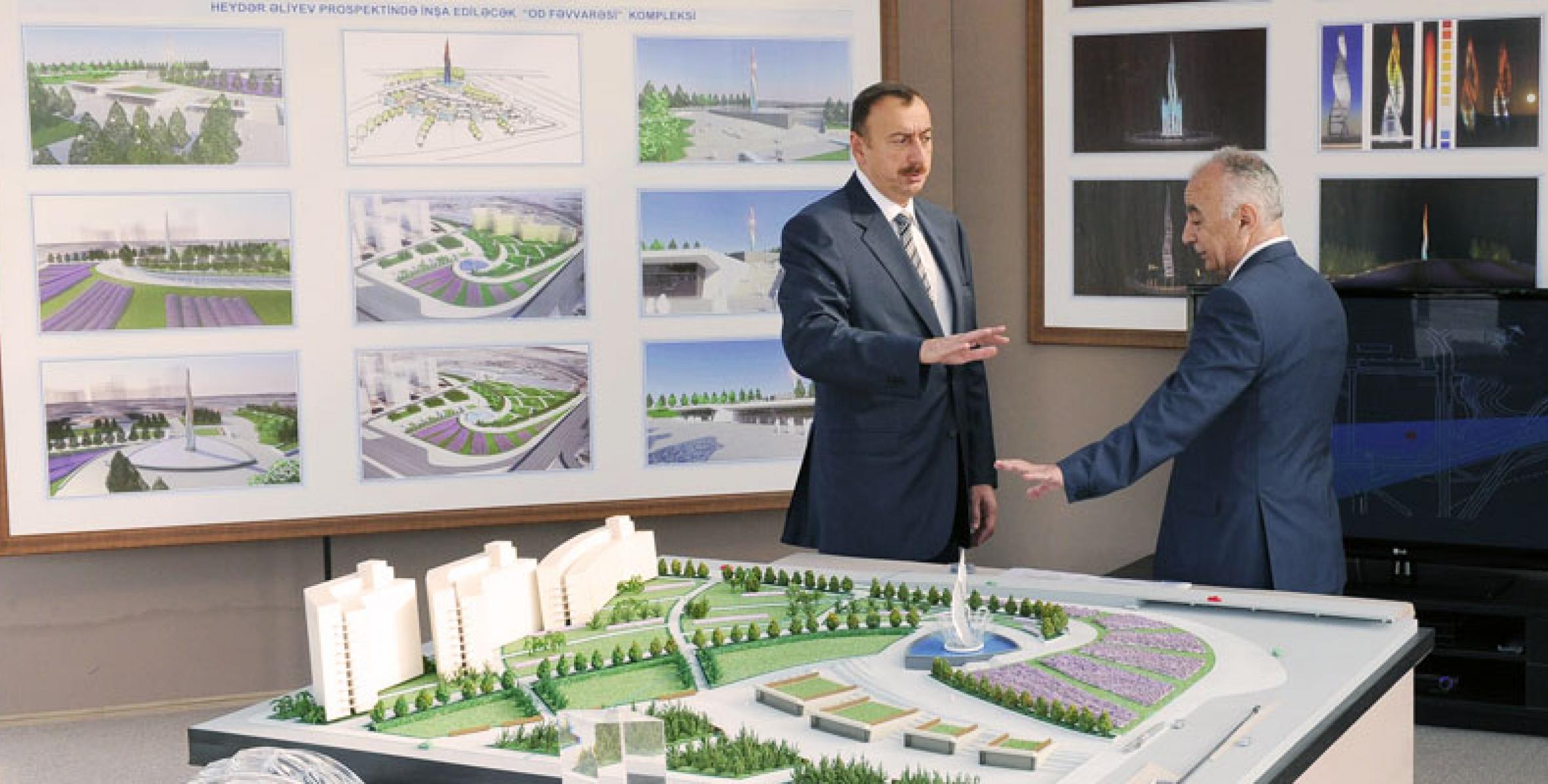 Ilham Aliyev visited the construction site of the new park to be built in Nizami district of Baku