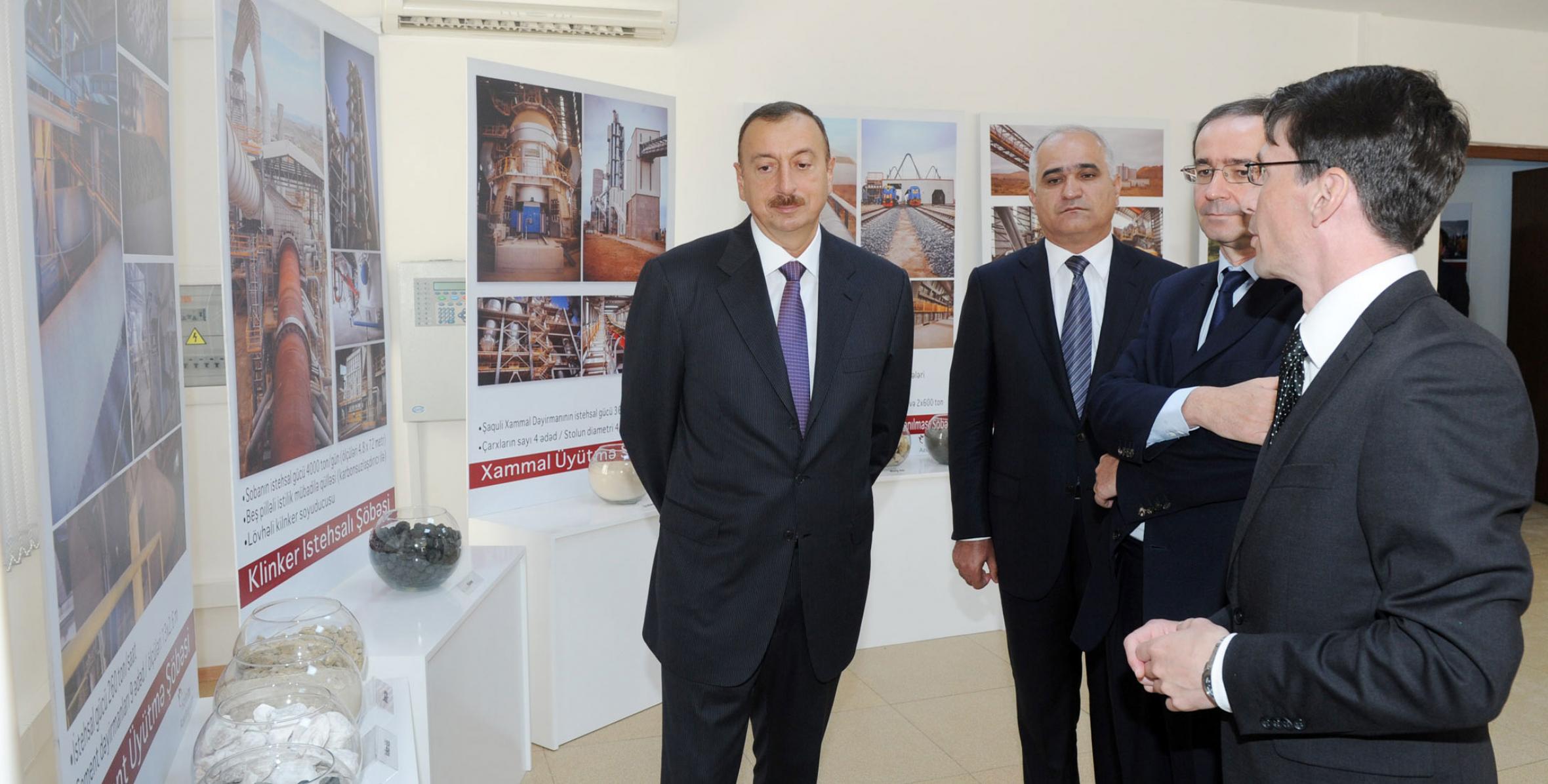 Ilham Aliyev attended the opening of a new cement plant of the “Holcim-Azerbaijan” OJSC in the Garadagh district