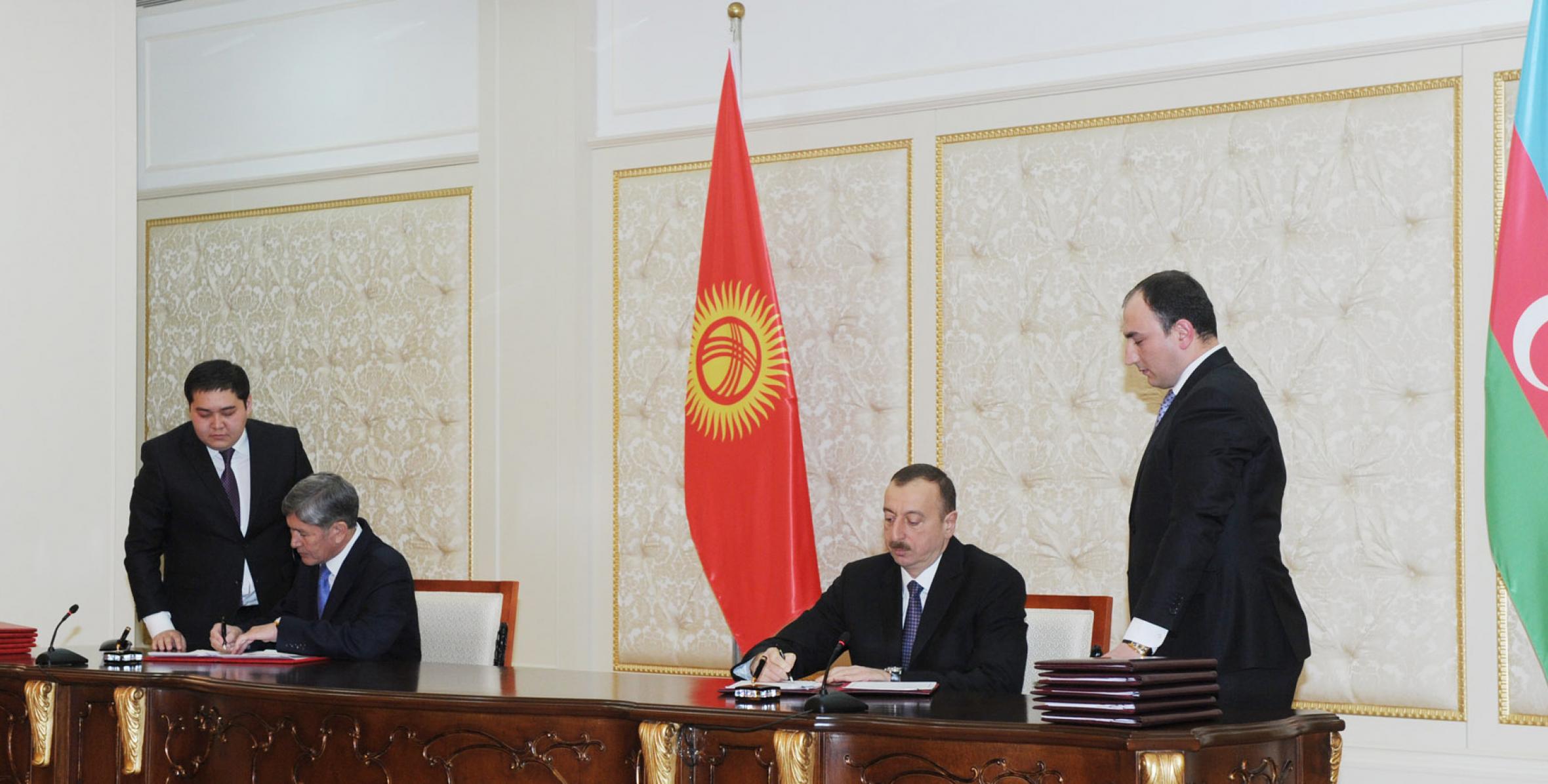 Signing ceremony of Azerbaijani-Kyrgyz documents was held