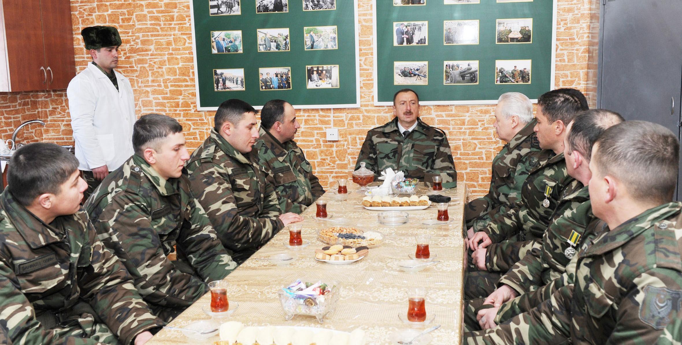 Speech by Ilham Aliyev at the meeting with servicemen in military unit N on the frontline in Goranboy District