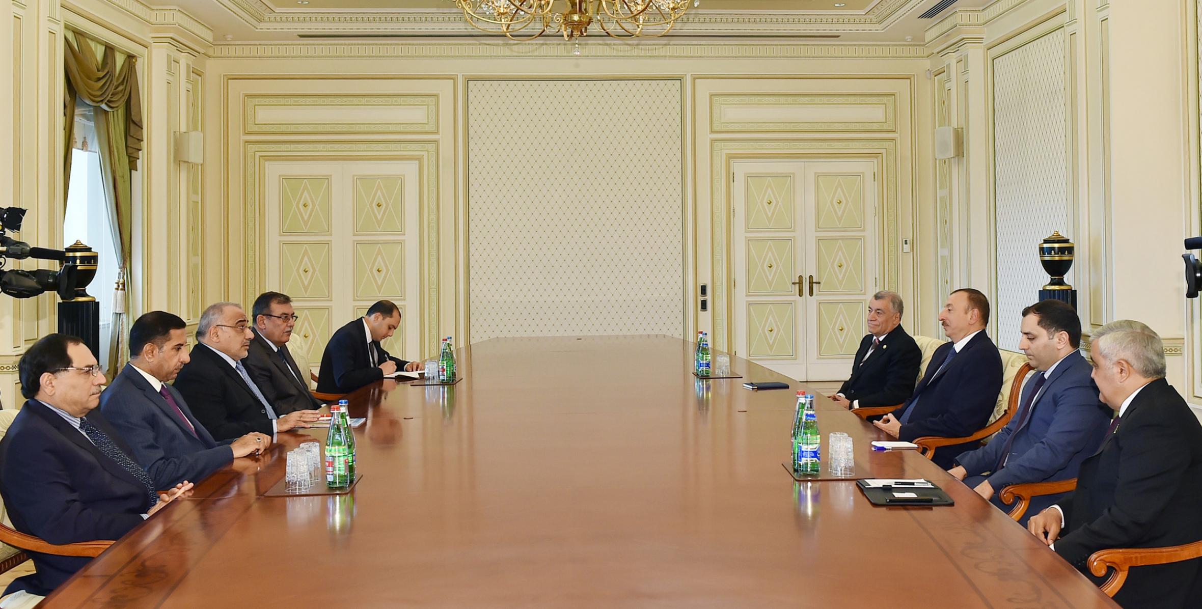 Ilham Aliyev received a delegation led by the Minister of Oil of Iraq