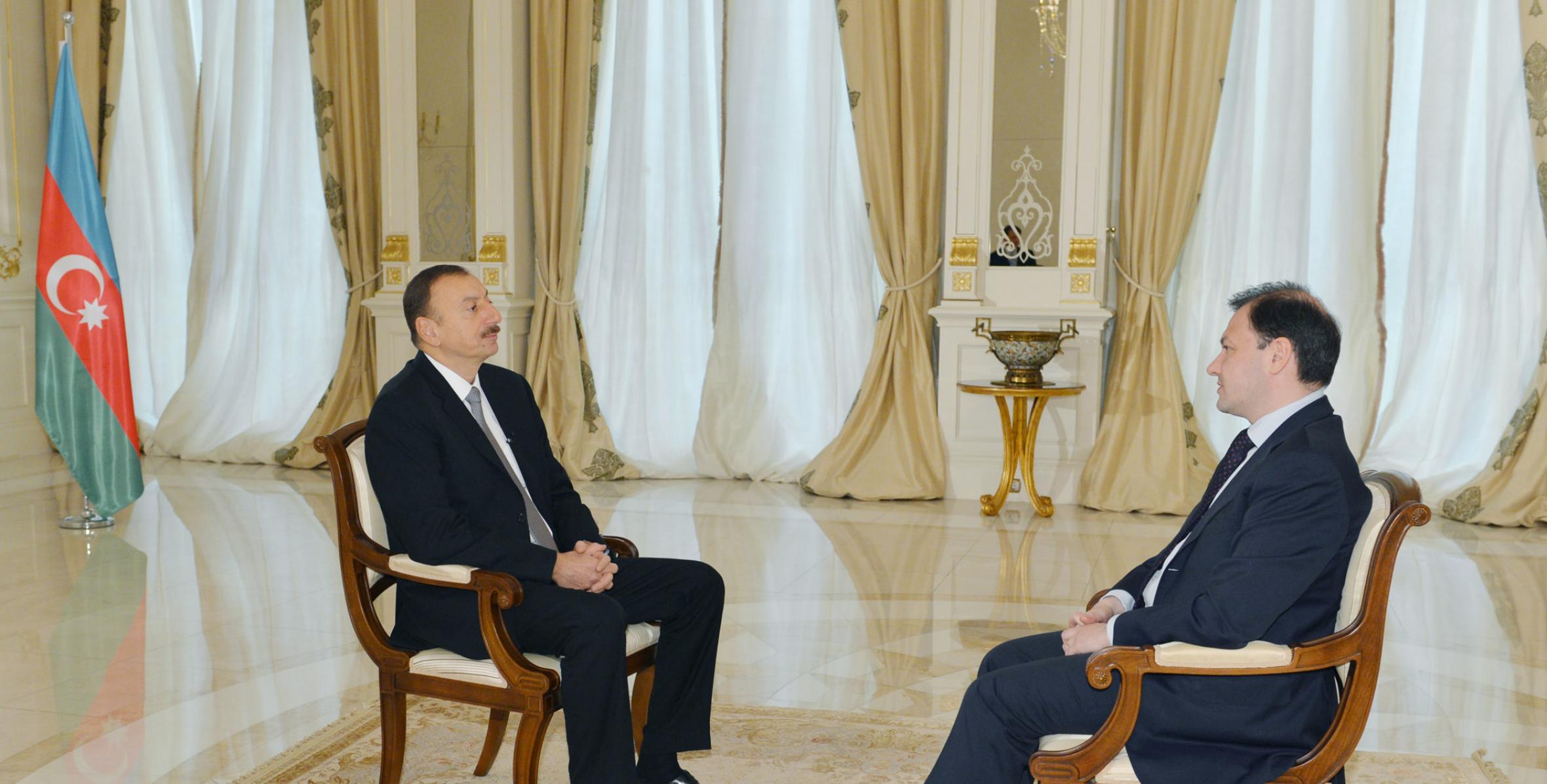 Ilham Aliyev was interviewed by “Russia-24” television channel