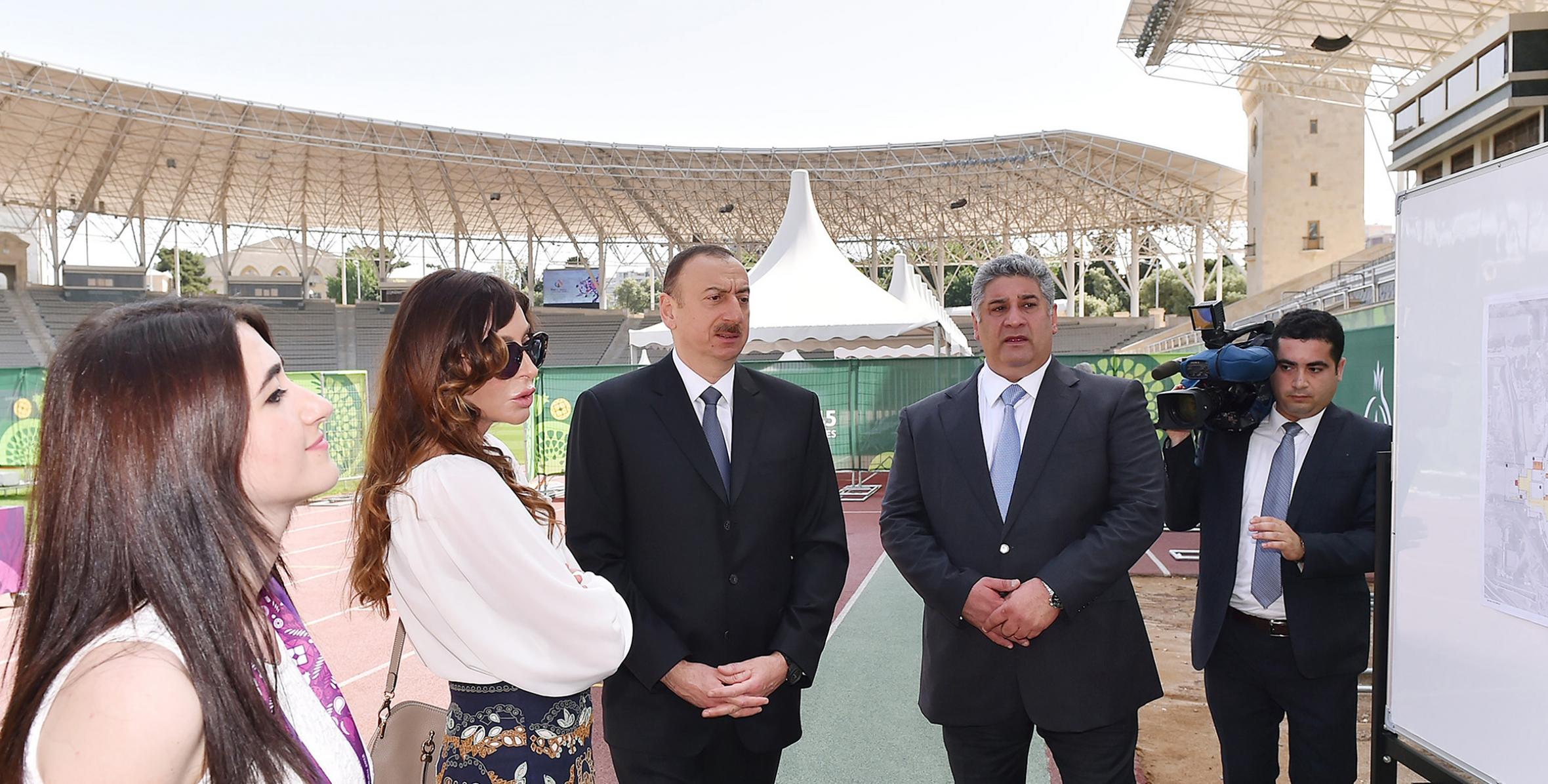 İlham Əliyev Tofiq Bəhramov adına Respublika Stadionunda yaradılan şəraitlə tanış olub