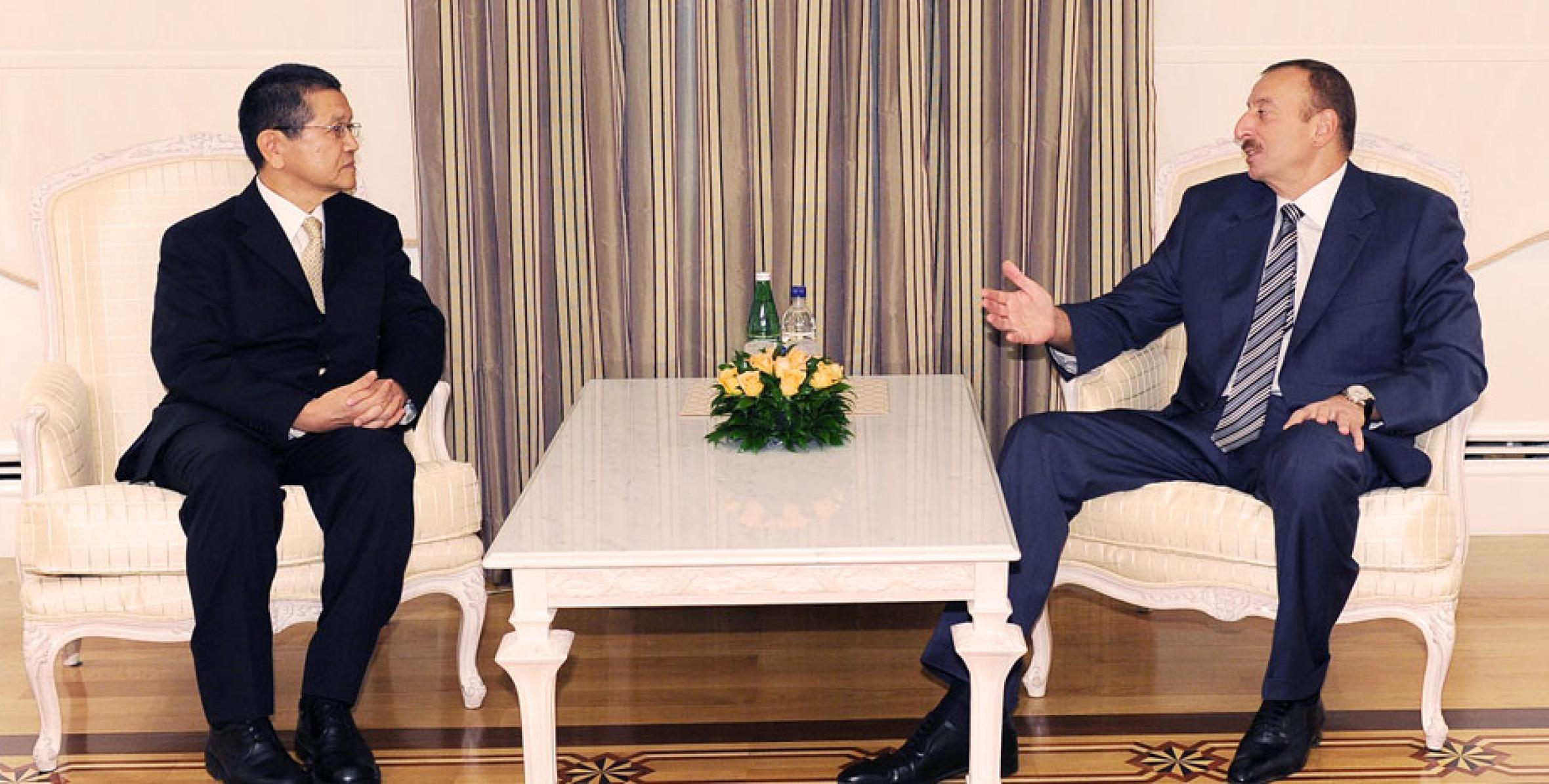 Ilham Aliyev received outgoing ambassador of Japan Masamitsu Oki