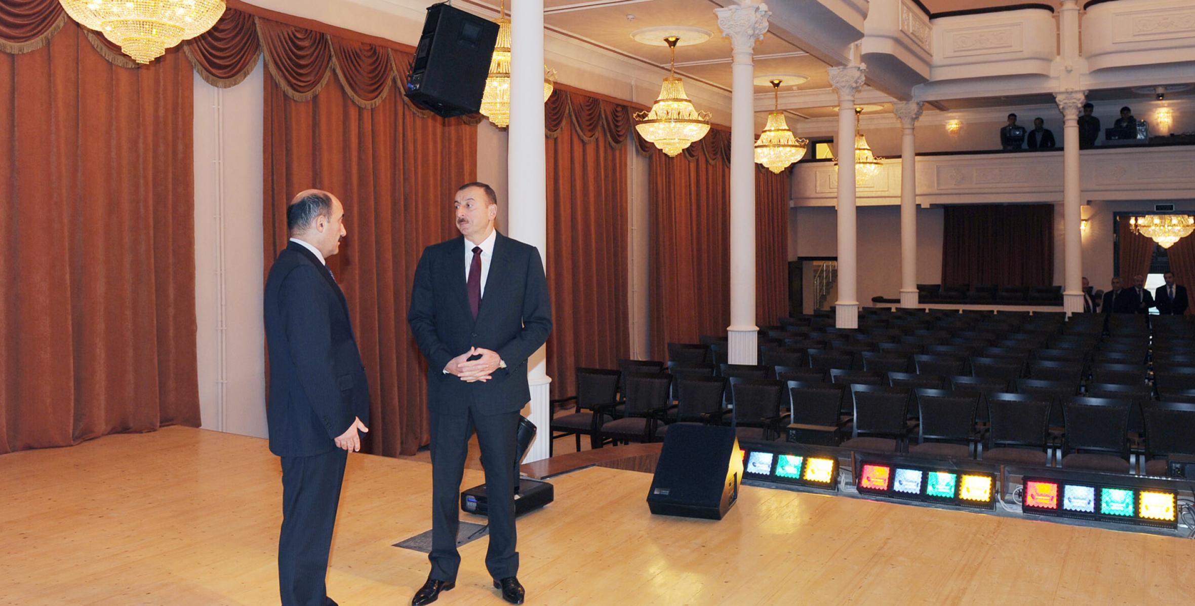 Ilham Aliyev reviewed the Azerbaijan State Song Theater after major overhaul and reconstruction