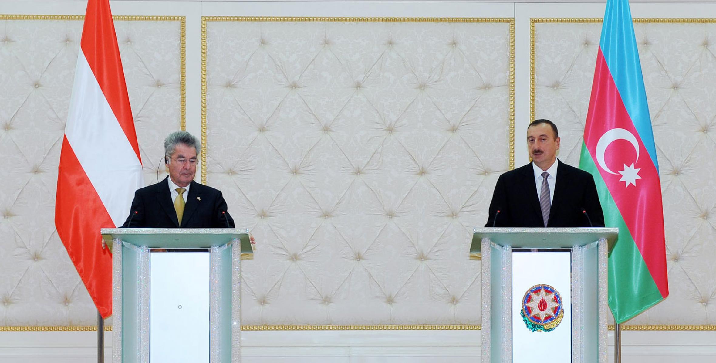 Presidents of Azerbaijan and Austria held a press conference