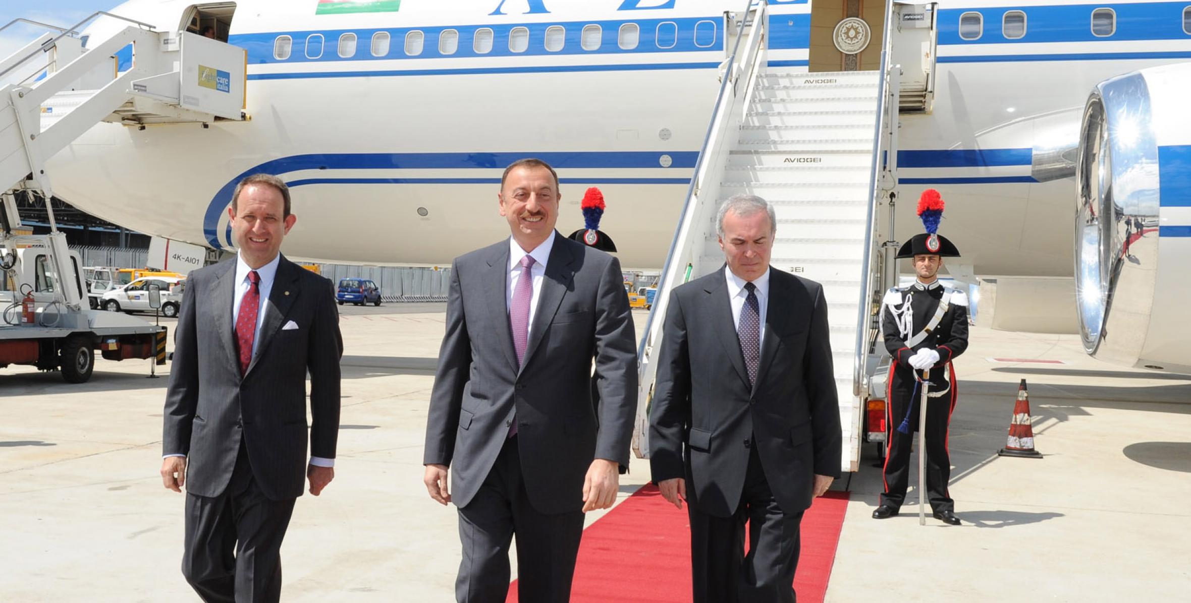Ильхам Алиев прибыл в Италию