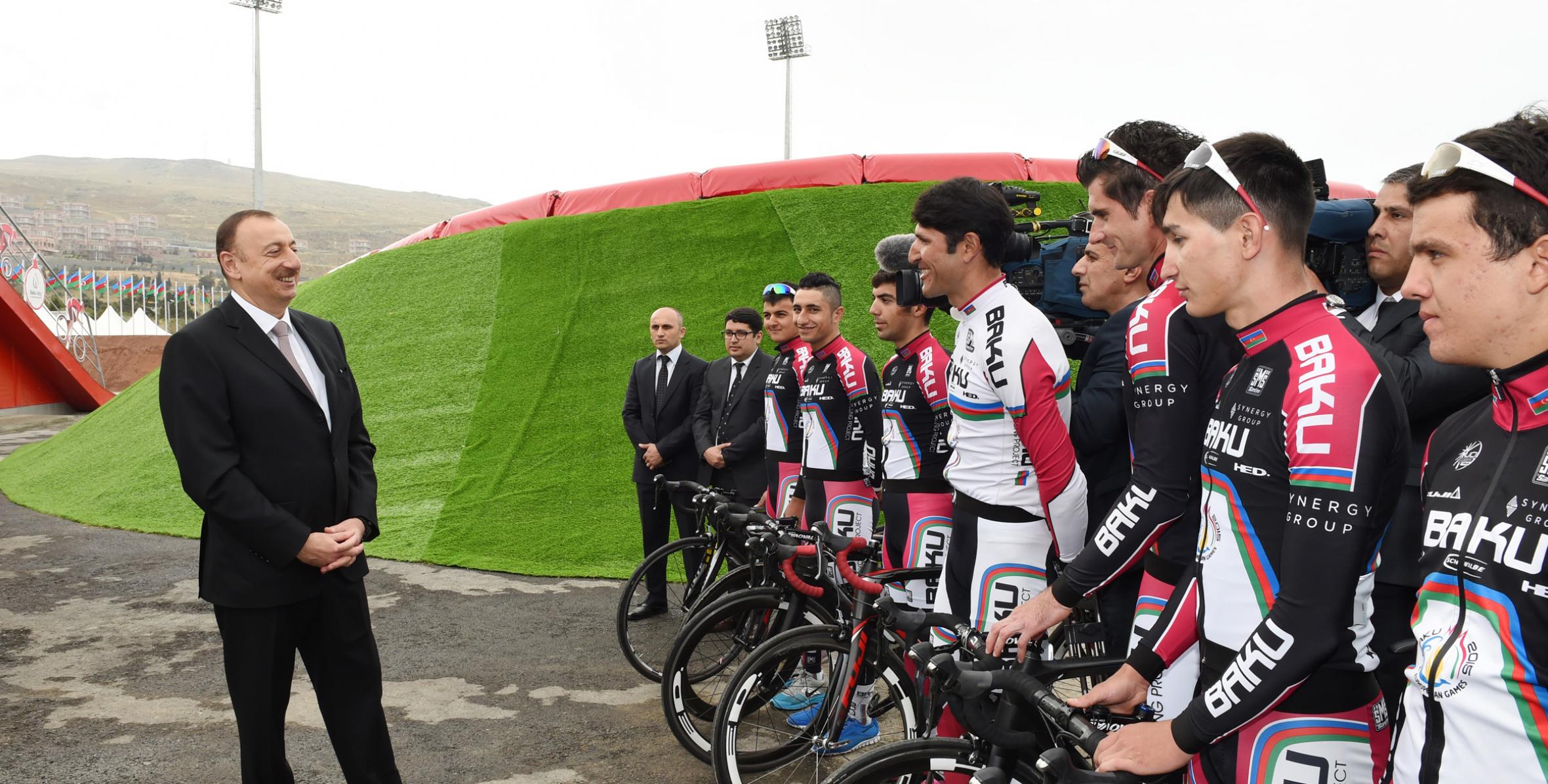 Ilham Aliyev attended the opening of the Bike Park