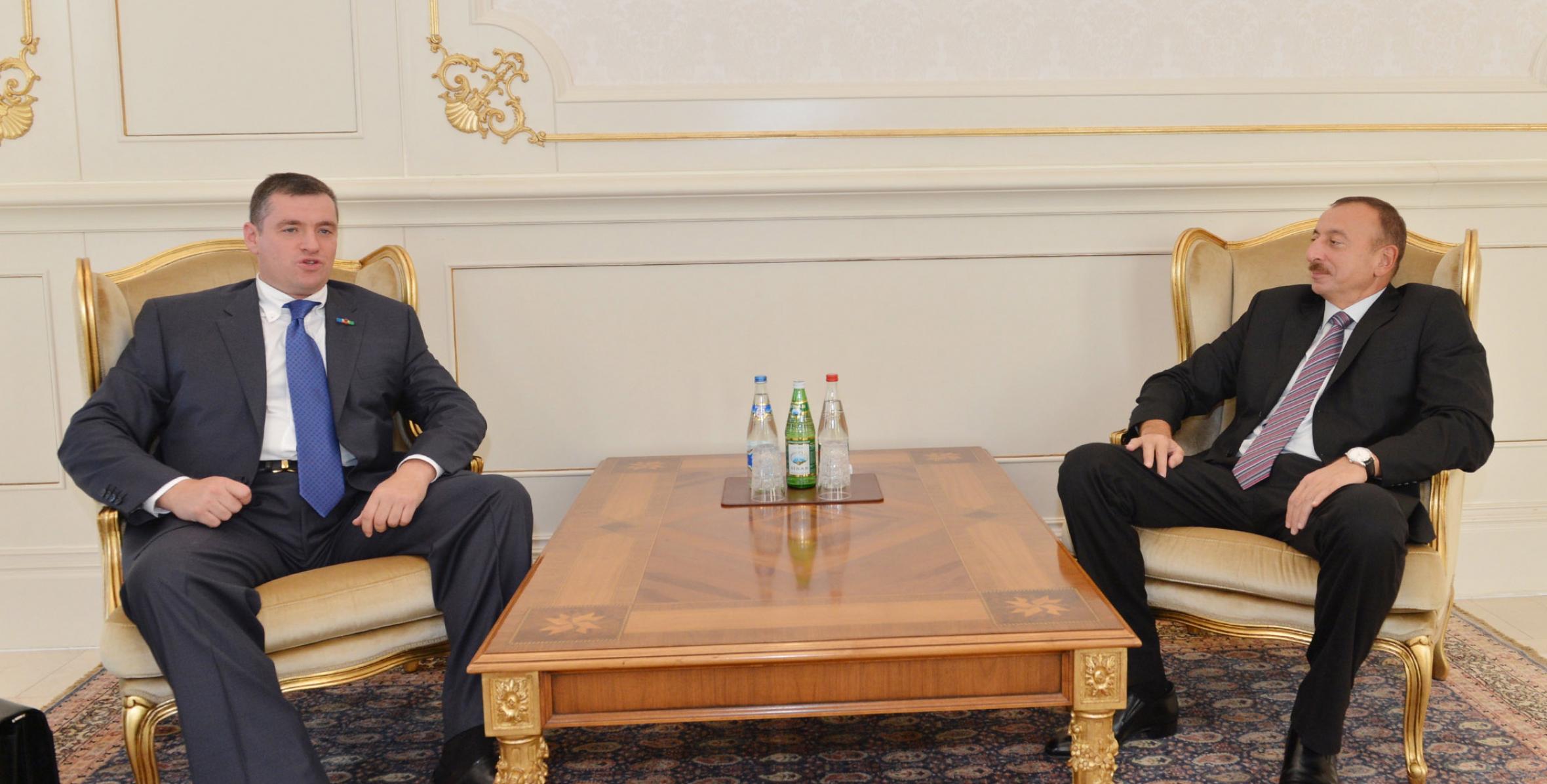 Ильхам Алиев принял главу Наблюдательной миссии от СНГ по наблюдению за президентскими выборами в Азербайджане Леонида Слуцкого