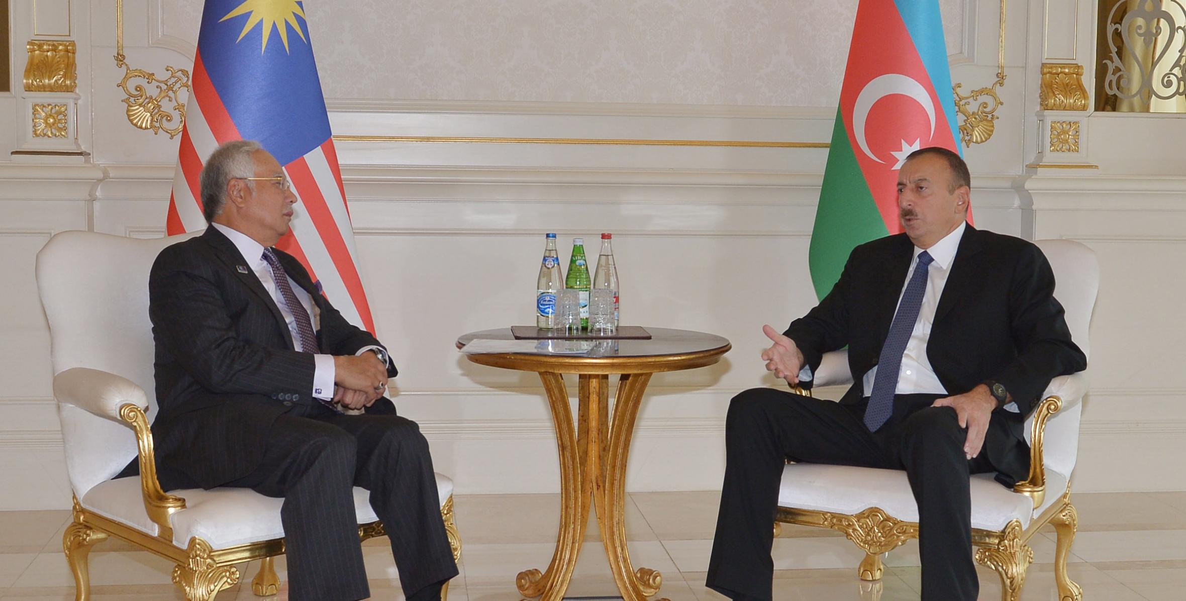 Ilham Aliyev and Prime Minister of Malaysia Mohammad Najib Tun Abdul Razak held a one-on-one meeting