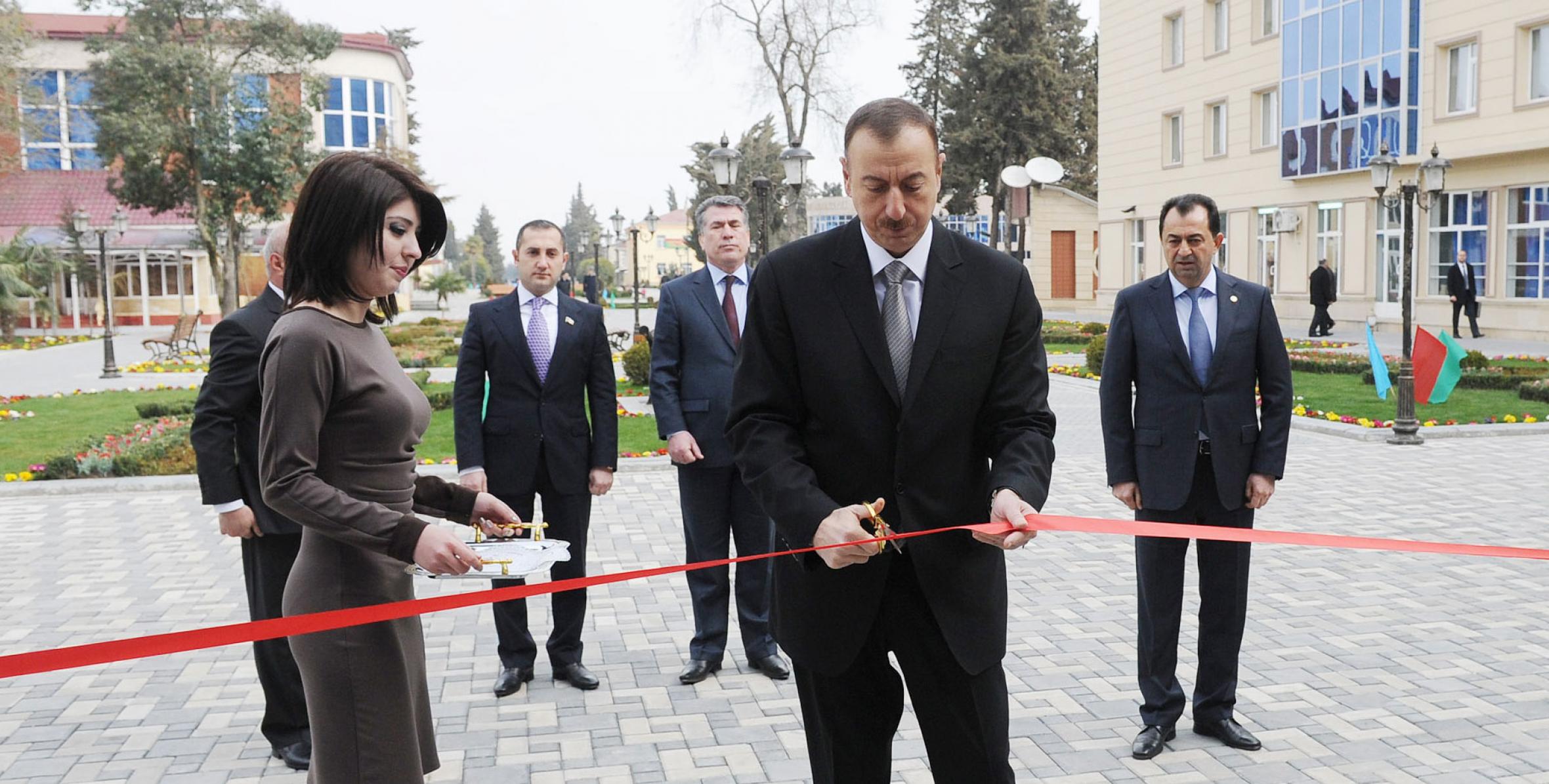 Ilham Aliyev attended the opening of an office building of the Astara district branch of Yeni Azerbaijan Party