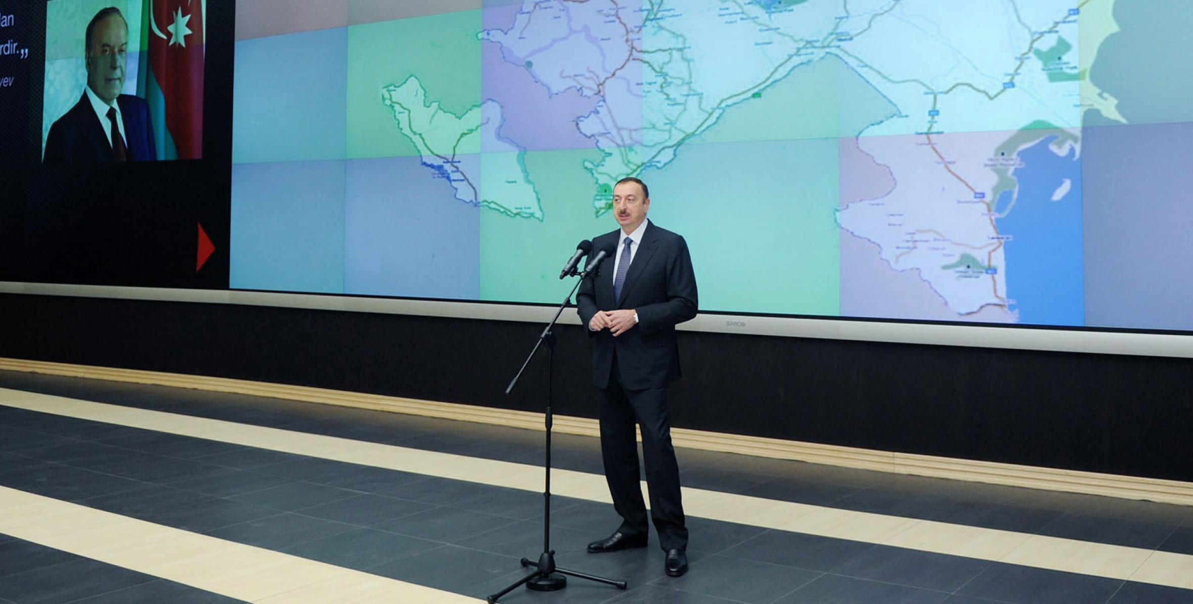 Speech by Ilham Aliyev at the opening of the Intelligent Traffic Management Center in Baku