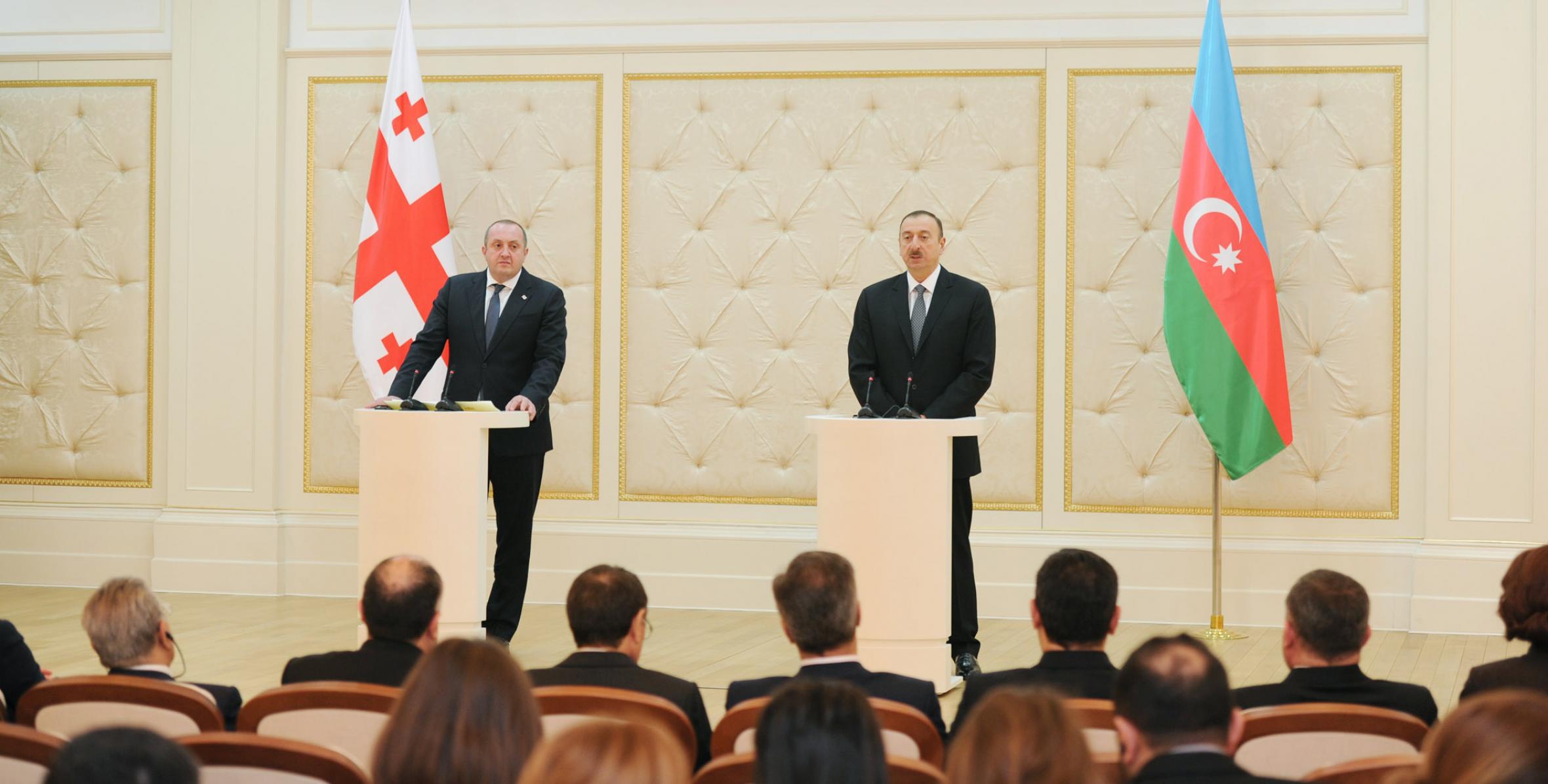 Президенты Азербайджана и Грузии выступили с заявлениями для прессы