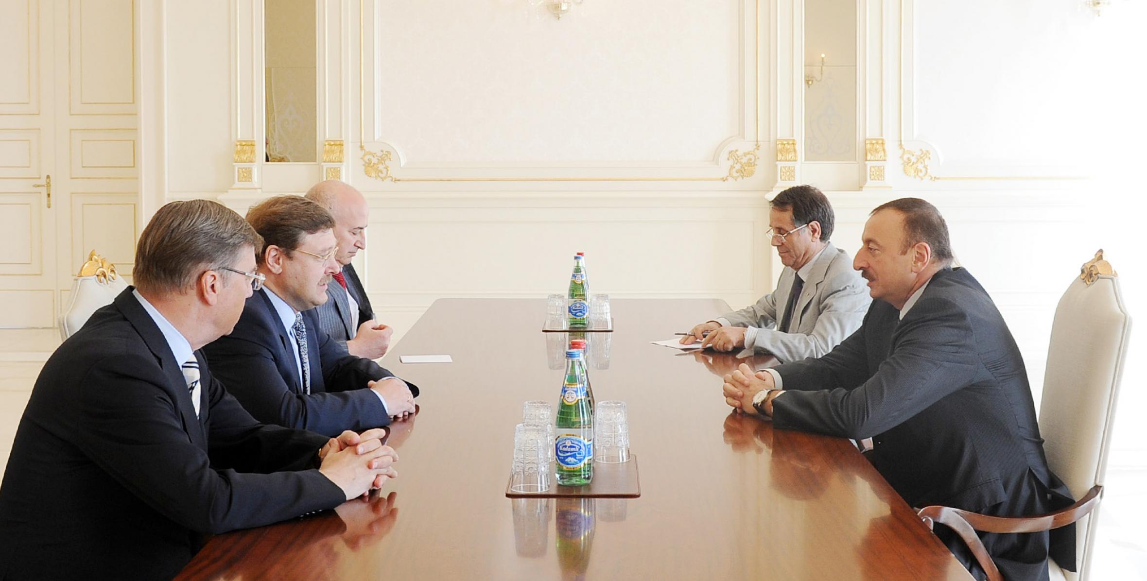 Ilham Aliyev received the special envoy of the Russian President for CIS affairs, the head of the Federal Agency for the affairs of the Commonwealth of Independent States, compatriots living abroad and international humanitarian cooperation, Konstantin Kosachev