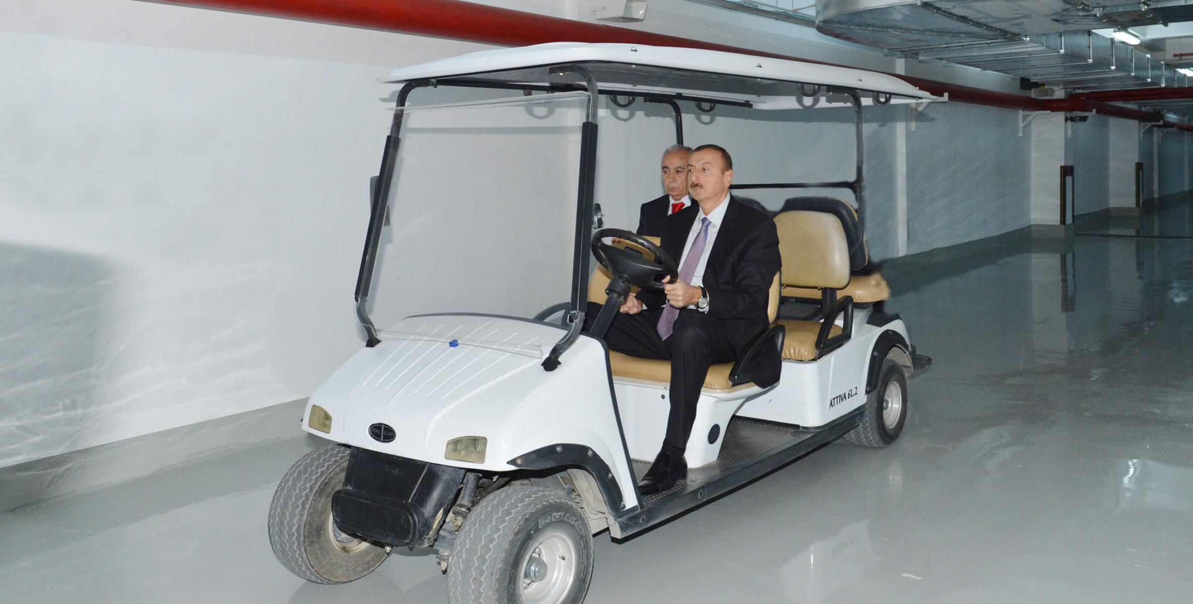 Ilham Aliyev reviewed the two-level underground parking lot in Oil Workers Avenue in front of the Government House in Baku