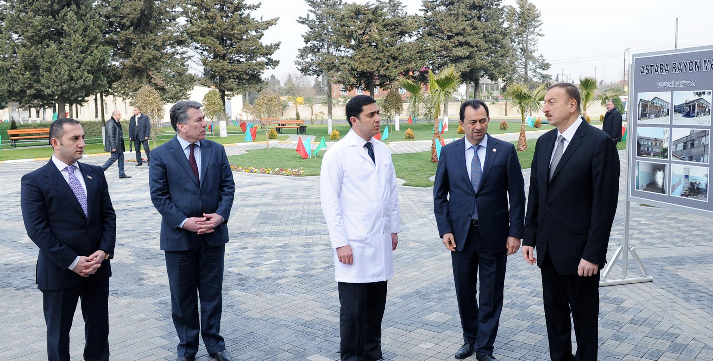 Ilham Aliyev attended the opening of the Astara district central hospital after major repairs and reconstruction