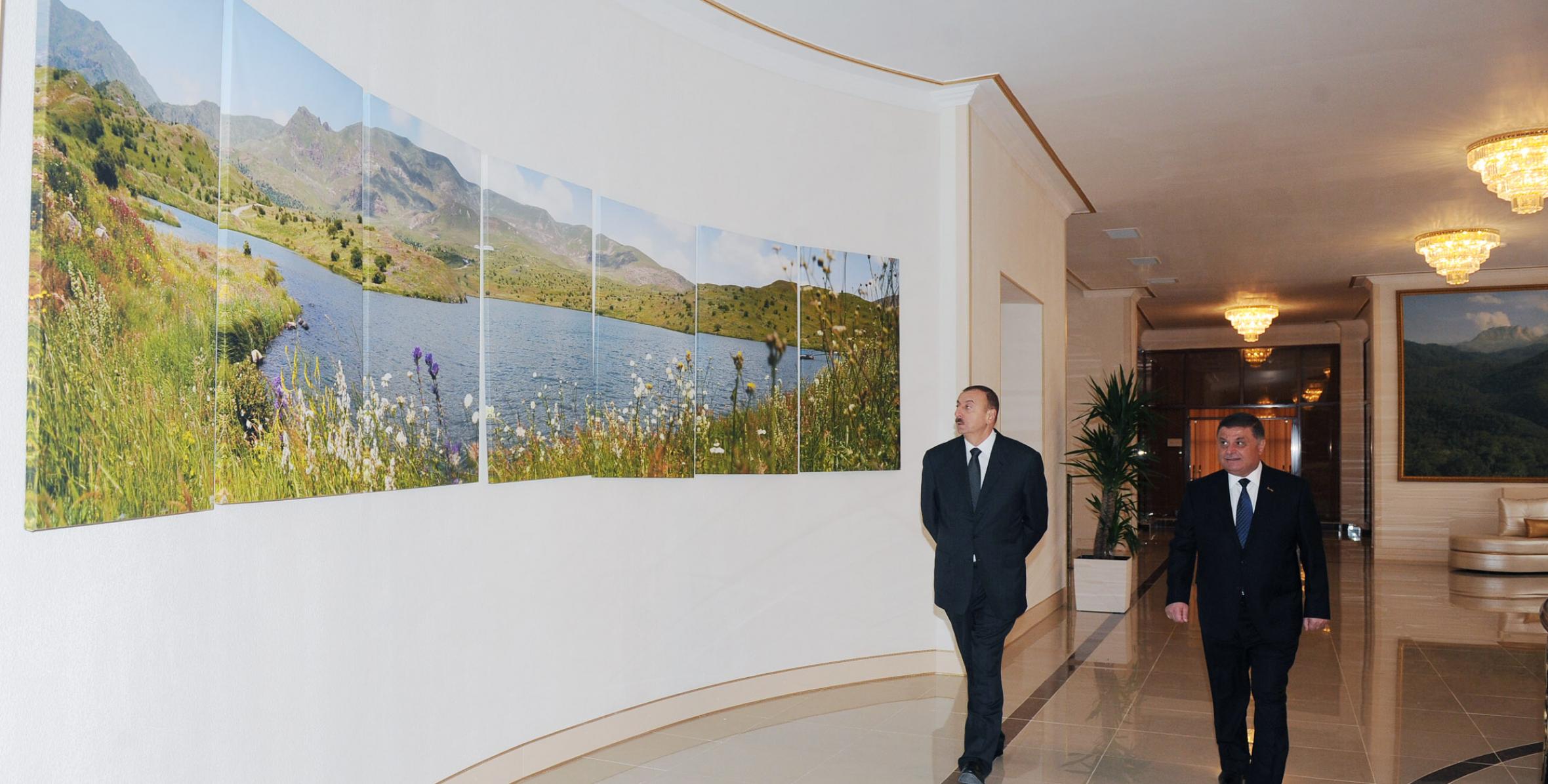 Ильхам Алиев принял участие в открытии в городе Гейгель Центра Гейдара Алиева