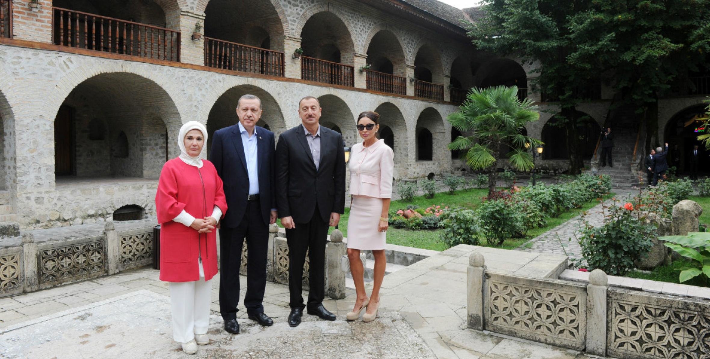 Ilham Aliyev and Prime Minister Recep Tayyip Erdogan visited Yukhari Karvansaray hotel complex