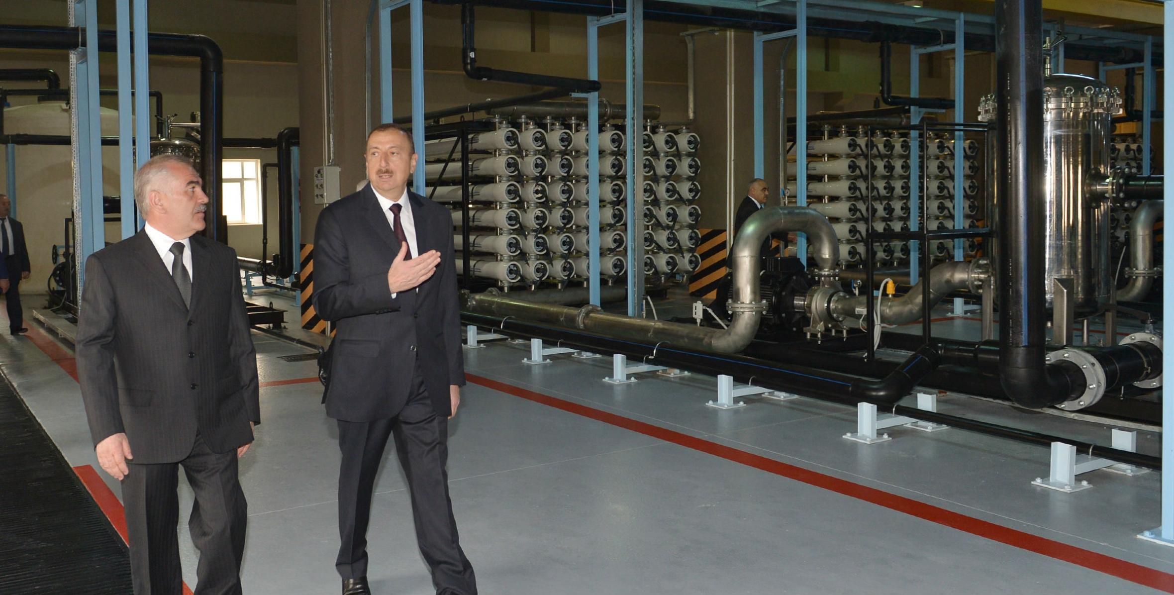 Ilham Aliyev attended ceremony to inaugurate Nakhchivan city reservoir and water purification plant complex