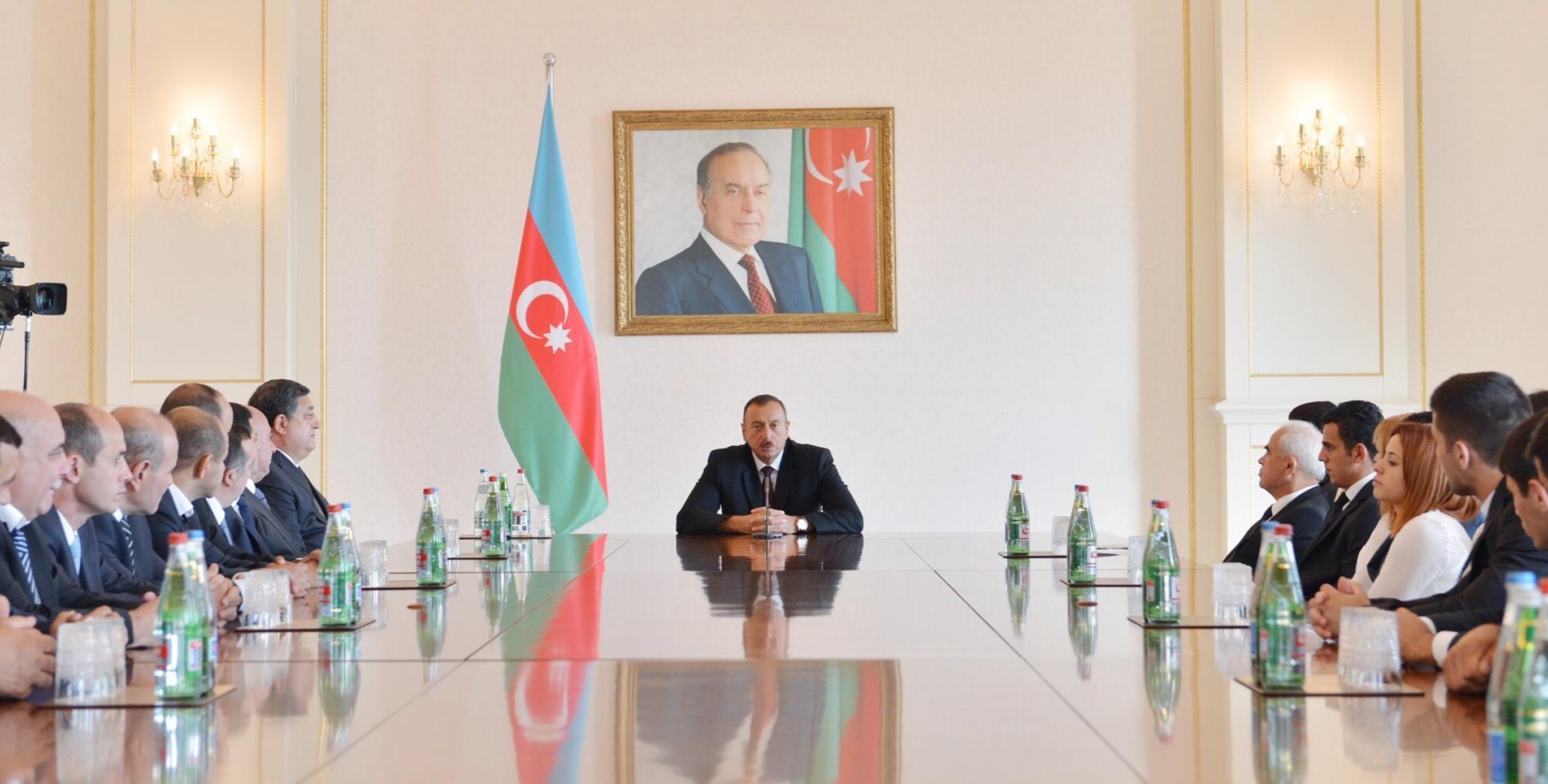 Ilham Aliyev received winners and prize-winners in the 27th Summer Universiade in Kazan, as well as their coaches and sports professionals of the republic