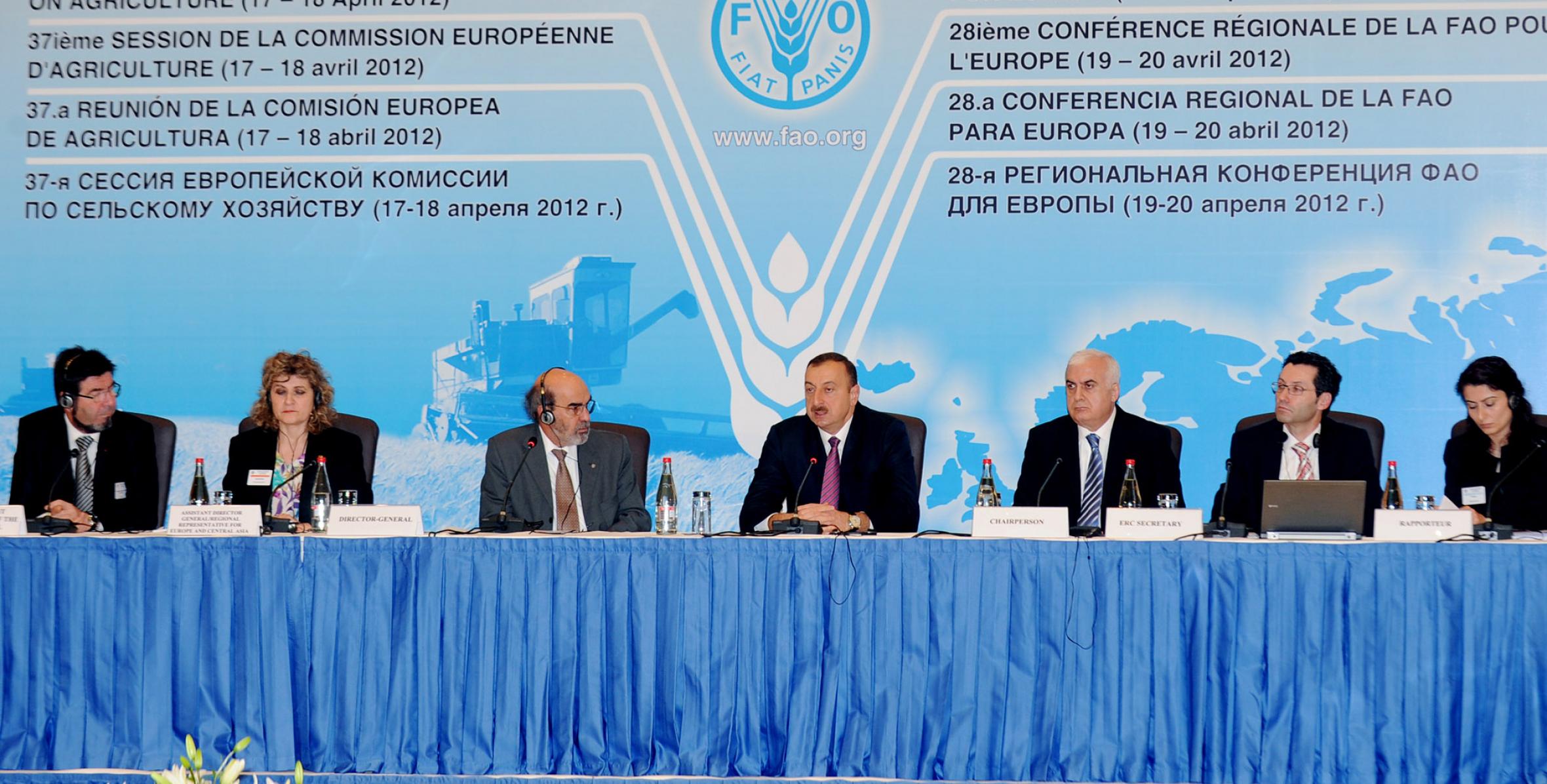 Ильхам Алиев принял участие в церемонии открытия 28-й региональной конференции ФАО для Европы