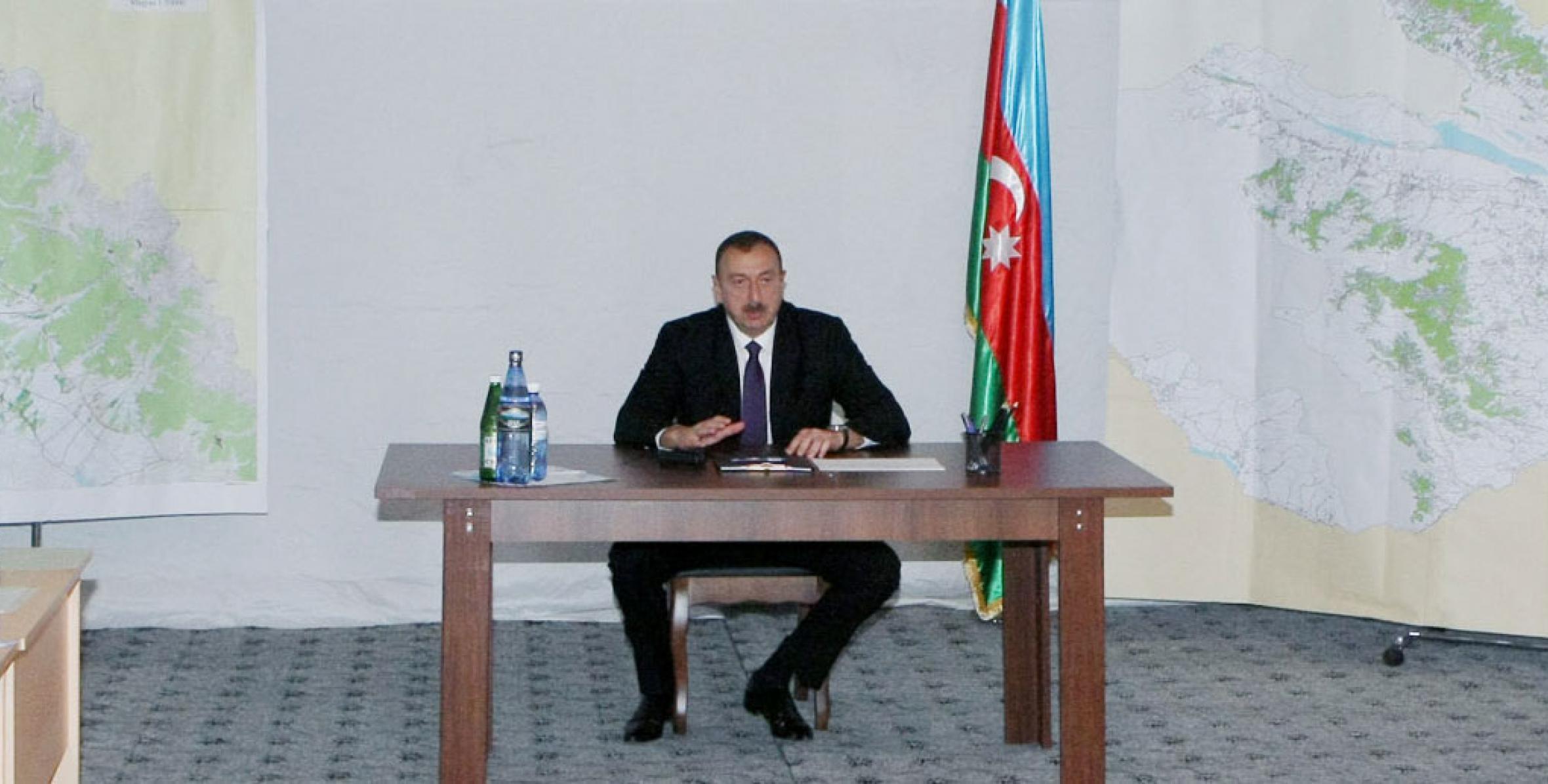 Speech by Ilham Aliyev at the meeting of the earthquake headquarters established in Zagatala District