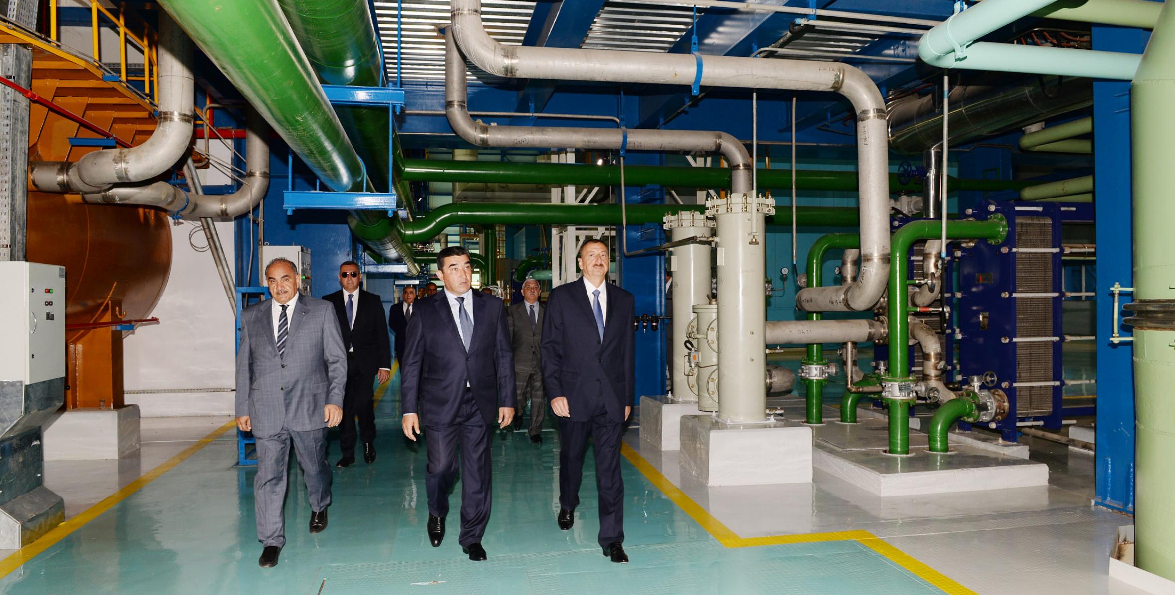 Ильхам Алиев принял участие в открытии электростанции «Джануб» в Ширване