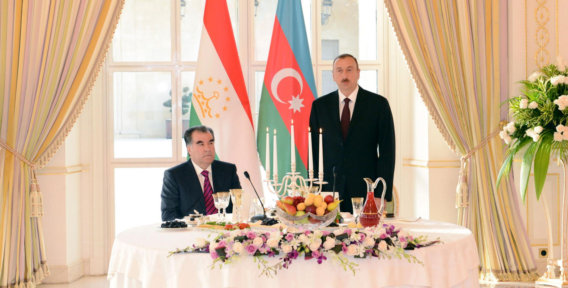 Official reception was hosted in honor of the President of Tajikistan