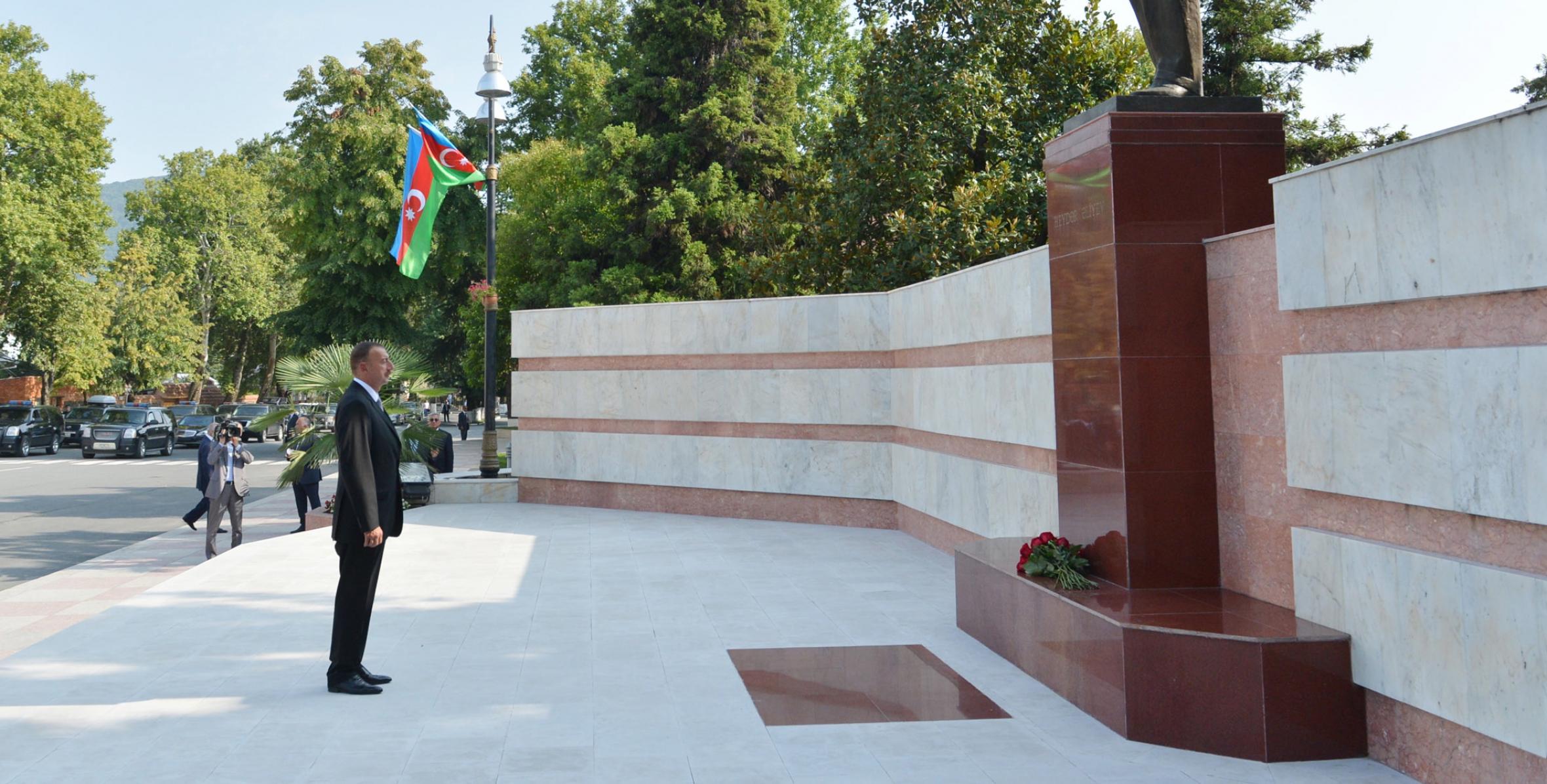 As part of a visit to the north-western region of Azerbaijan, Ilham Aliyev arrived in Gakh District