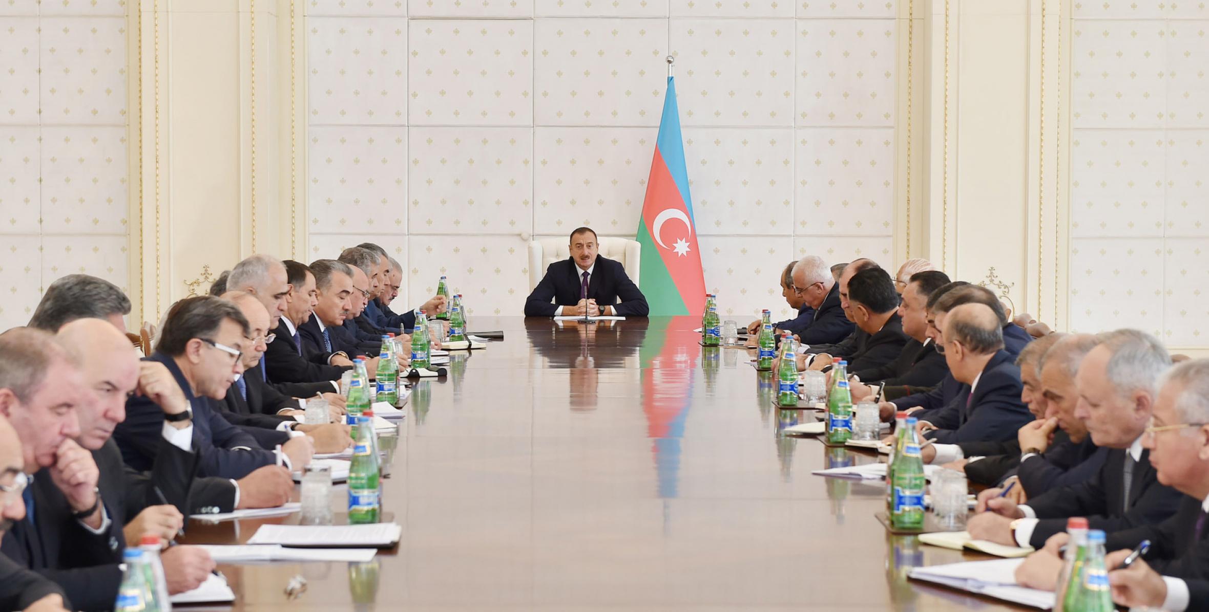 Closing speech by Ilham Aliyev at the meeting of the Cabinet of Ministers dedicated to the results of socioeconomic development in nine months of 2014 and objectives for the future
