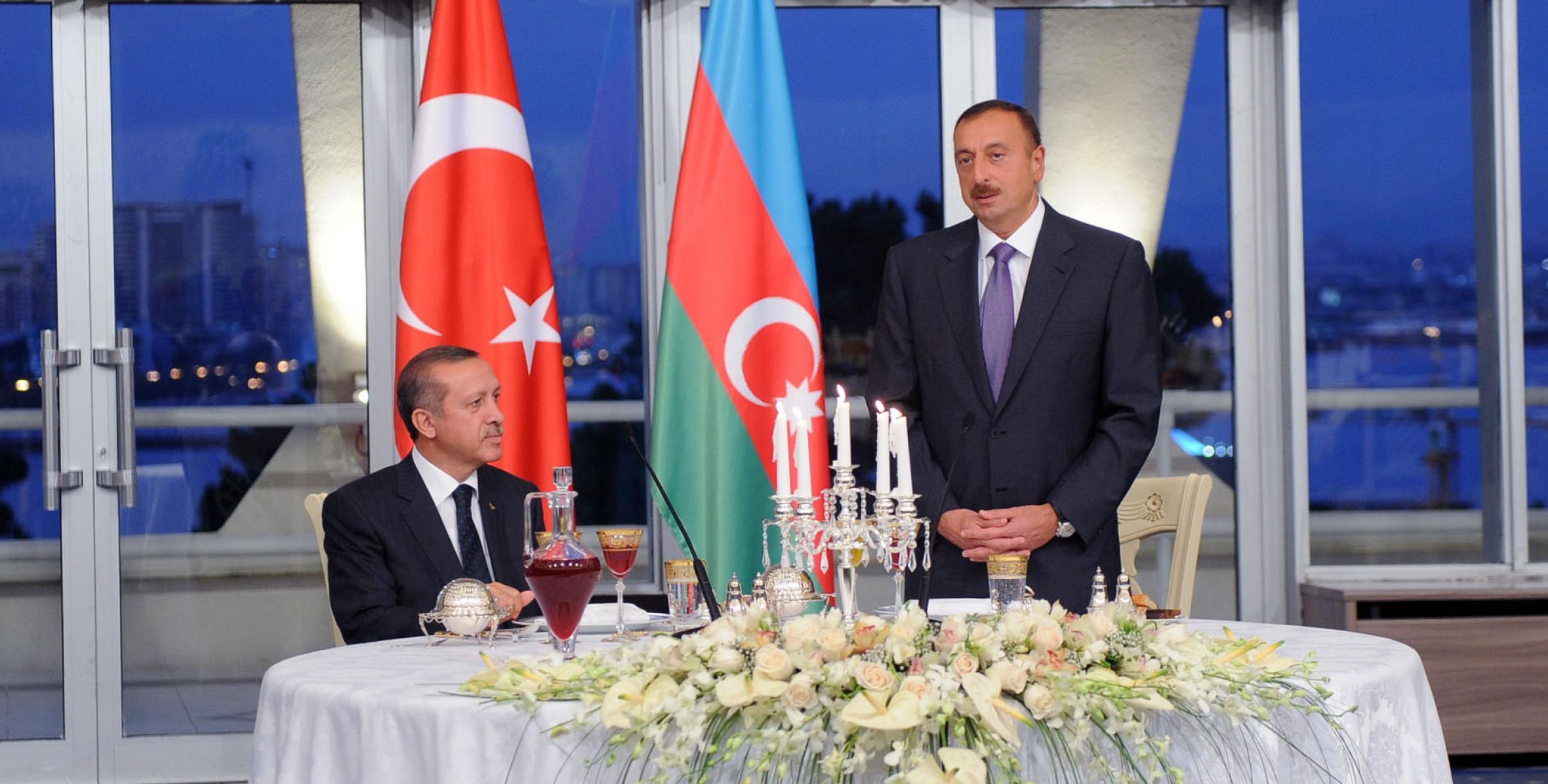 An official reception was hosted in honor of Turkish Prime Minister Recep Tayyip Erdogan