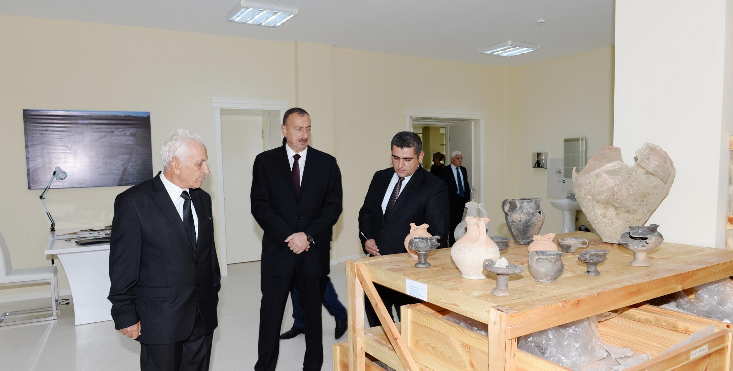 Ильхам Алиев принял участие в открытии Габалинского археологического центра