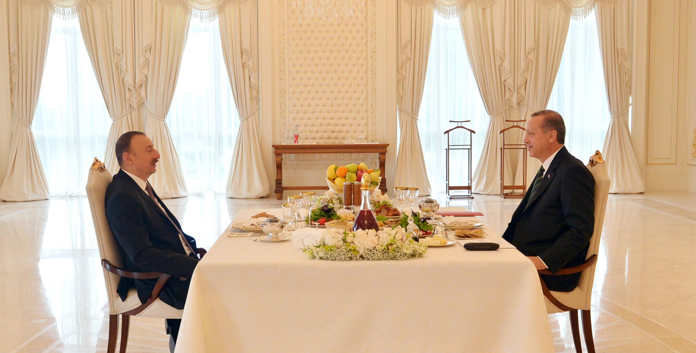 President of Azerbaijan and Prime Minister of Turkey had a joint dinner