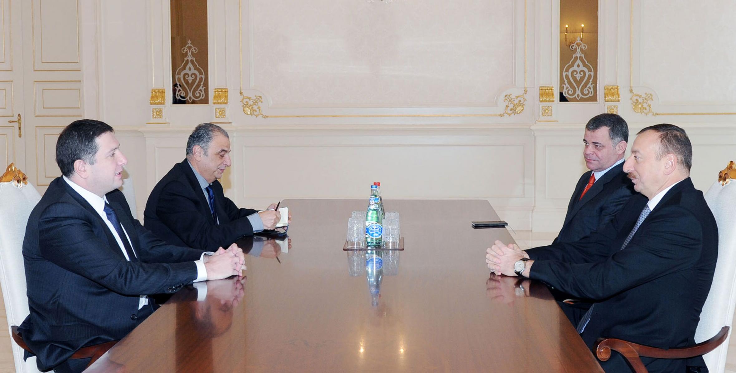 Ильхам Алиев принял мэра города Тбилиси Гиги Угулаву