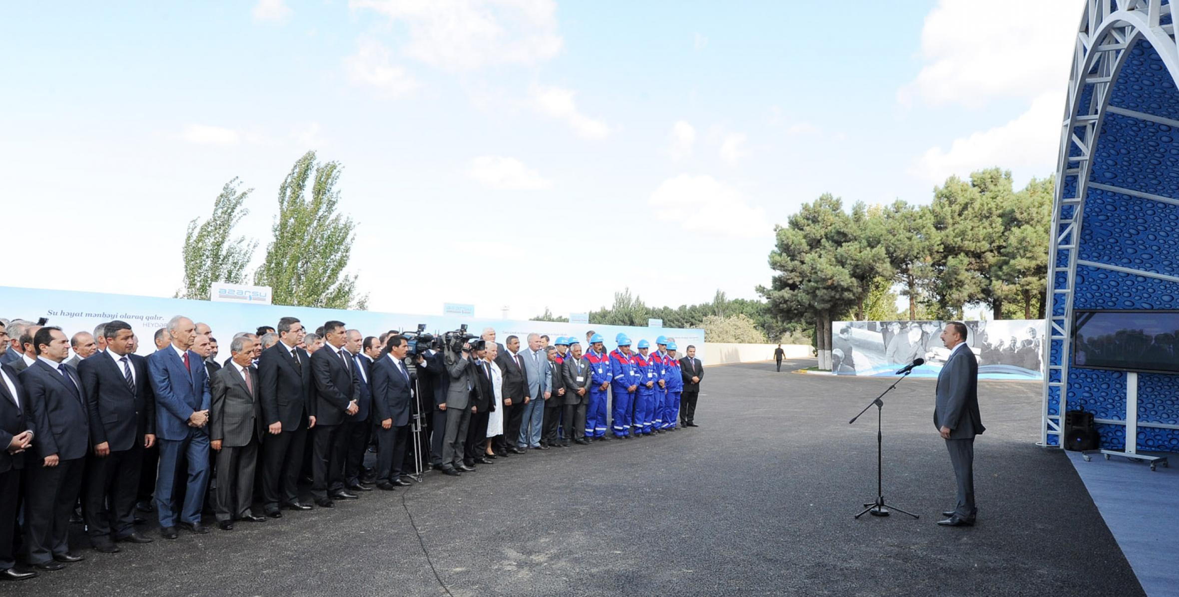 Speech by Ilham Aliyev in the foundation-laying ceremony for the Jeyranbatan water treatment ultra-filtration facility