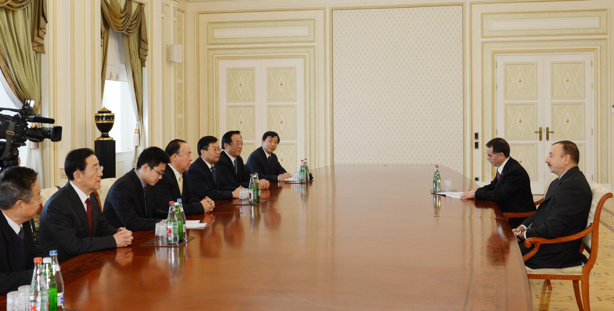 Ilham Aliyev received a delegation led by Vice-Chairman of National Committee of Chinese People's Political Consultative Conference Bai Lichen